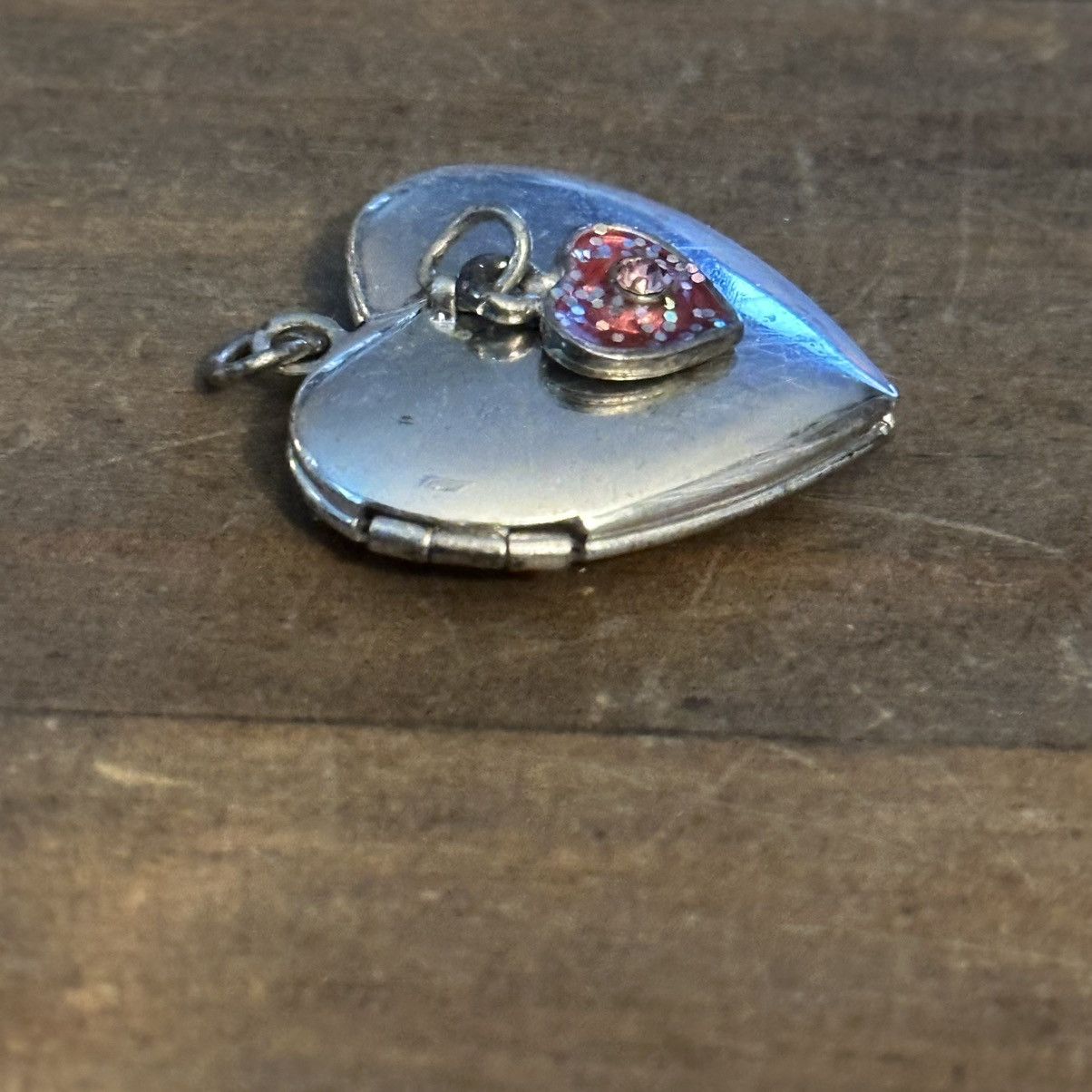 Vintage Vintage silver tone heart pocket pendant Size ONE SIZE - 2 Thumbnail