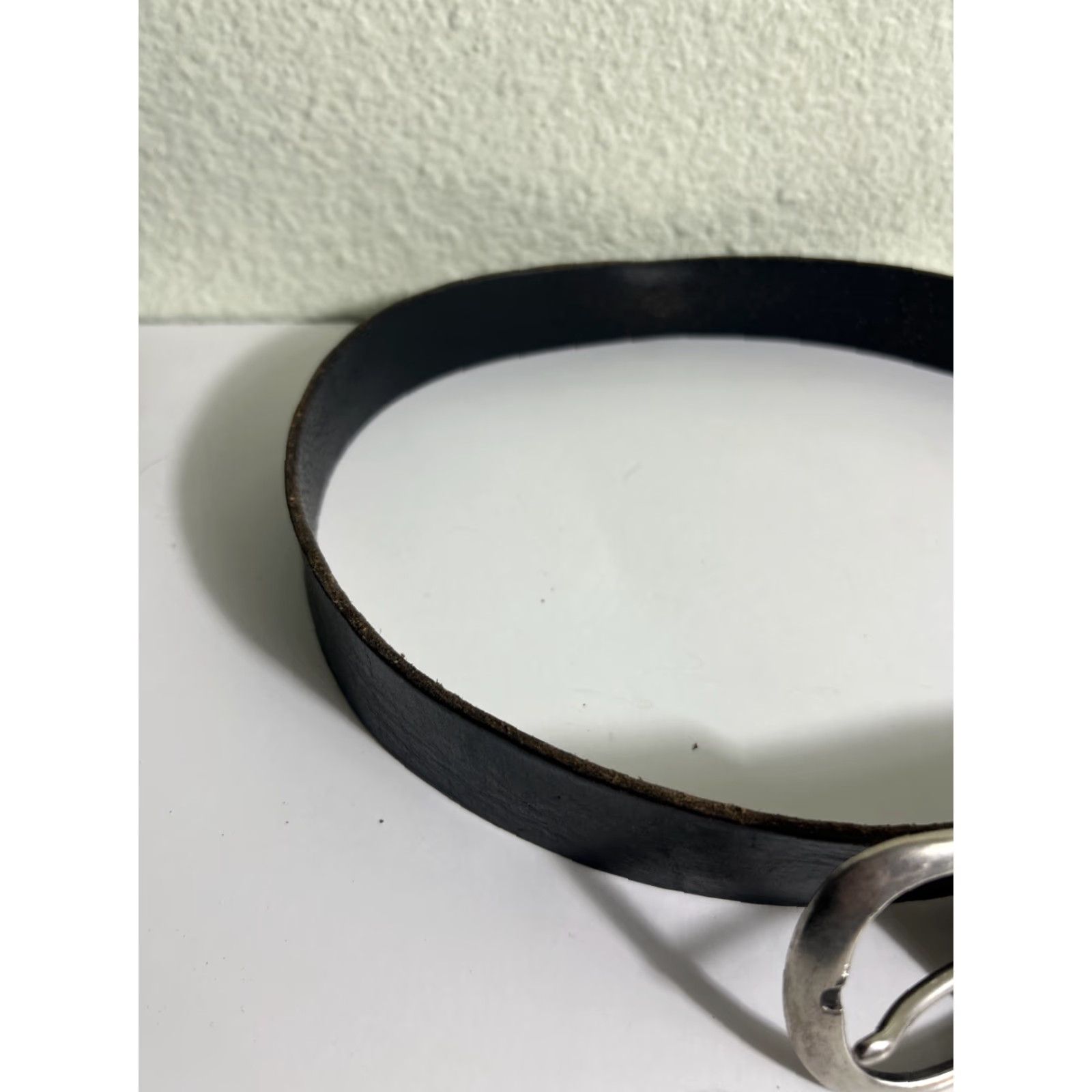 American Eagle Outfitters American Eagle Belt Dark Brown Leather Distressed Mens 38 Size 38 - 3 Thumbnail