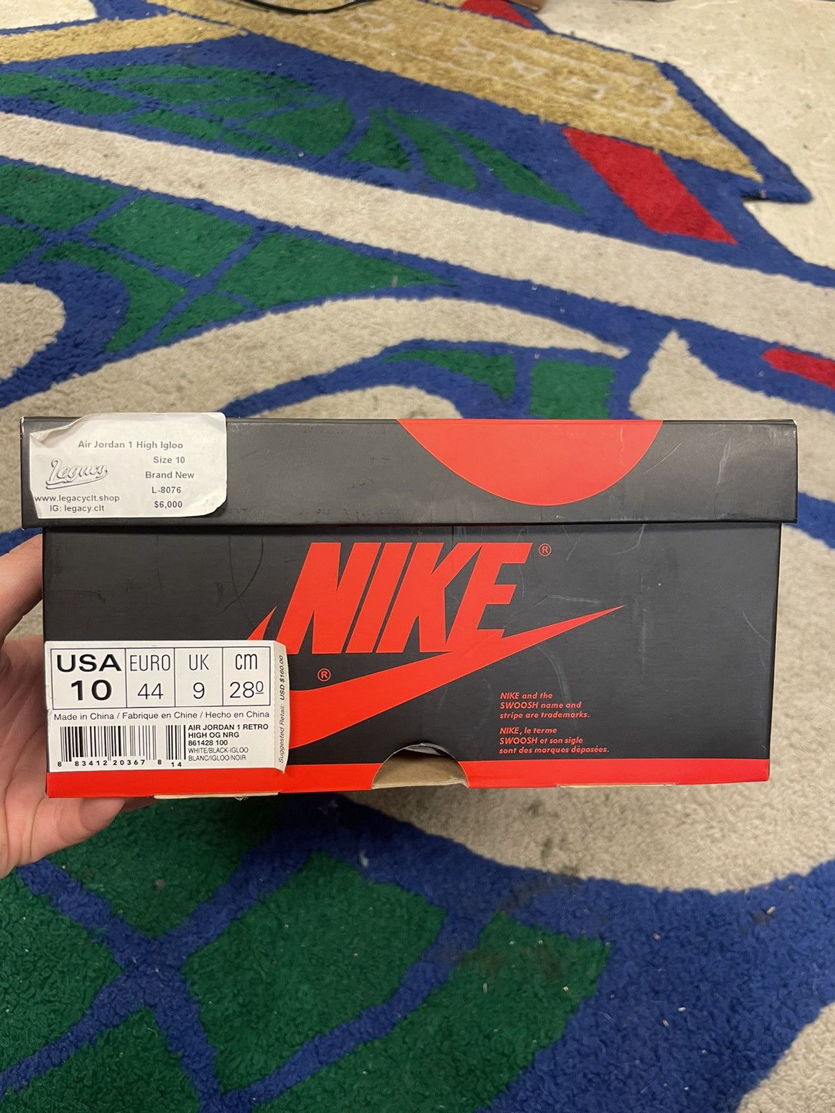 Jordan Brand × Nike Jordan 1 High Igloo Size US 10 / EU 43 - 7 Thumbnail