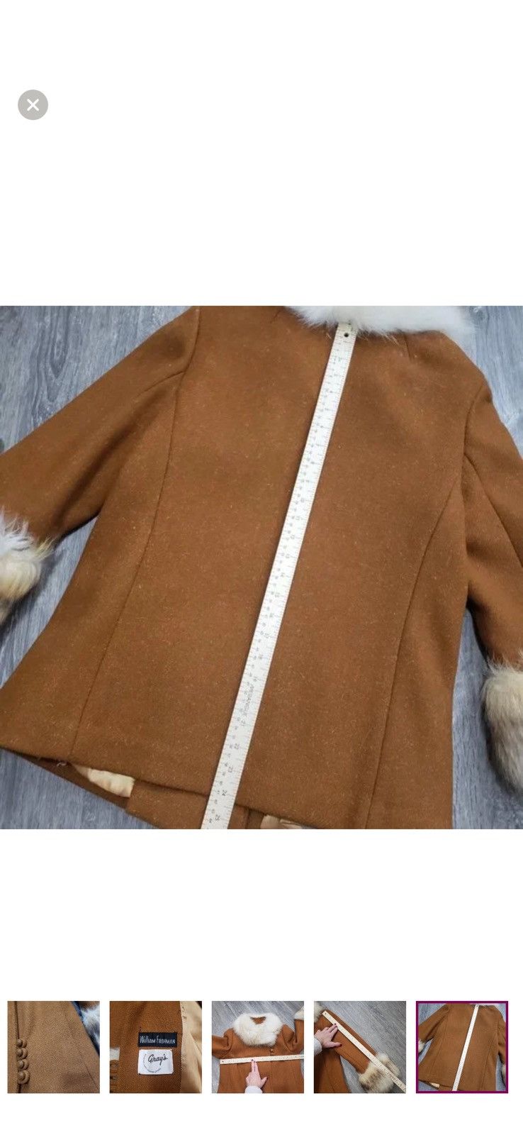 Other Fur Trimmed Women's Coat Suede William Frohman Size S / US 4 / IT 40 - 16 Thumbnail