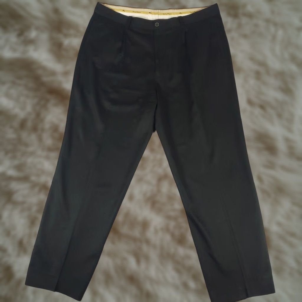 Tommy Bahama Tommy Bahama Chino Pants Mens 38x31 Black Silk Pleated Regular Fit Size US 38 / EU 54 - 1 Thumbnail