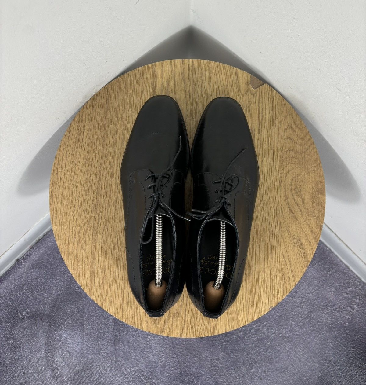Doucal's Doucal’s Men’s Italian Handmade Black Leather Derby Shoes Size US 7.5 / EU 40-41 - 13 Thumbnail