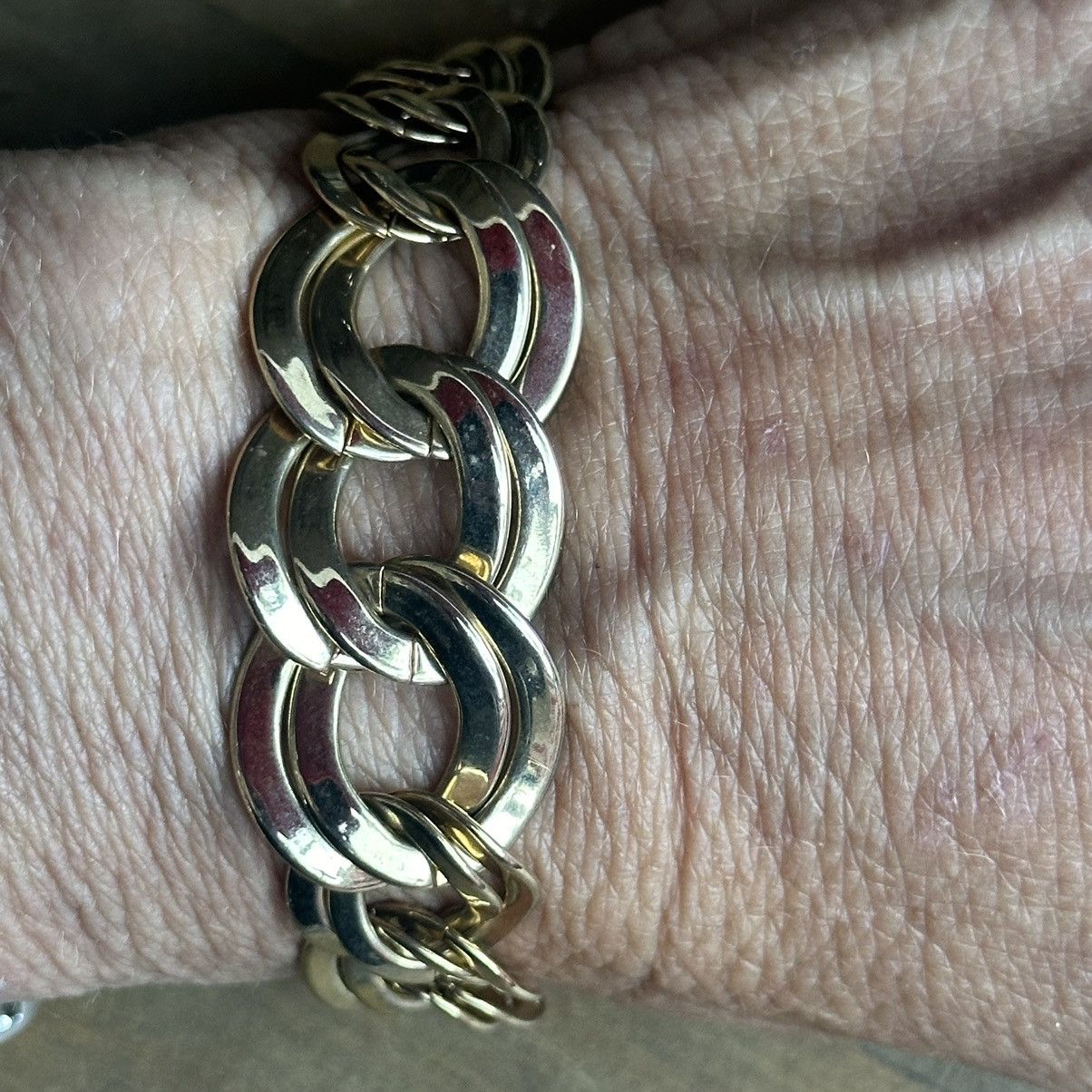 Vintage Vintage double link chain bracelet Size ONE SIZE - 4 Thumbnail