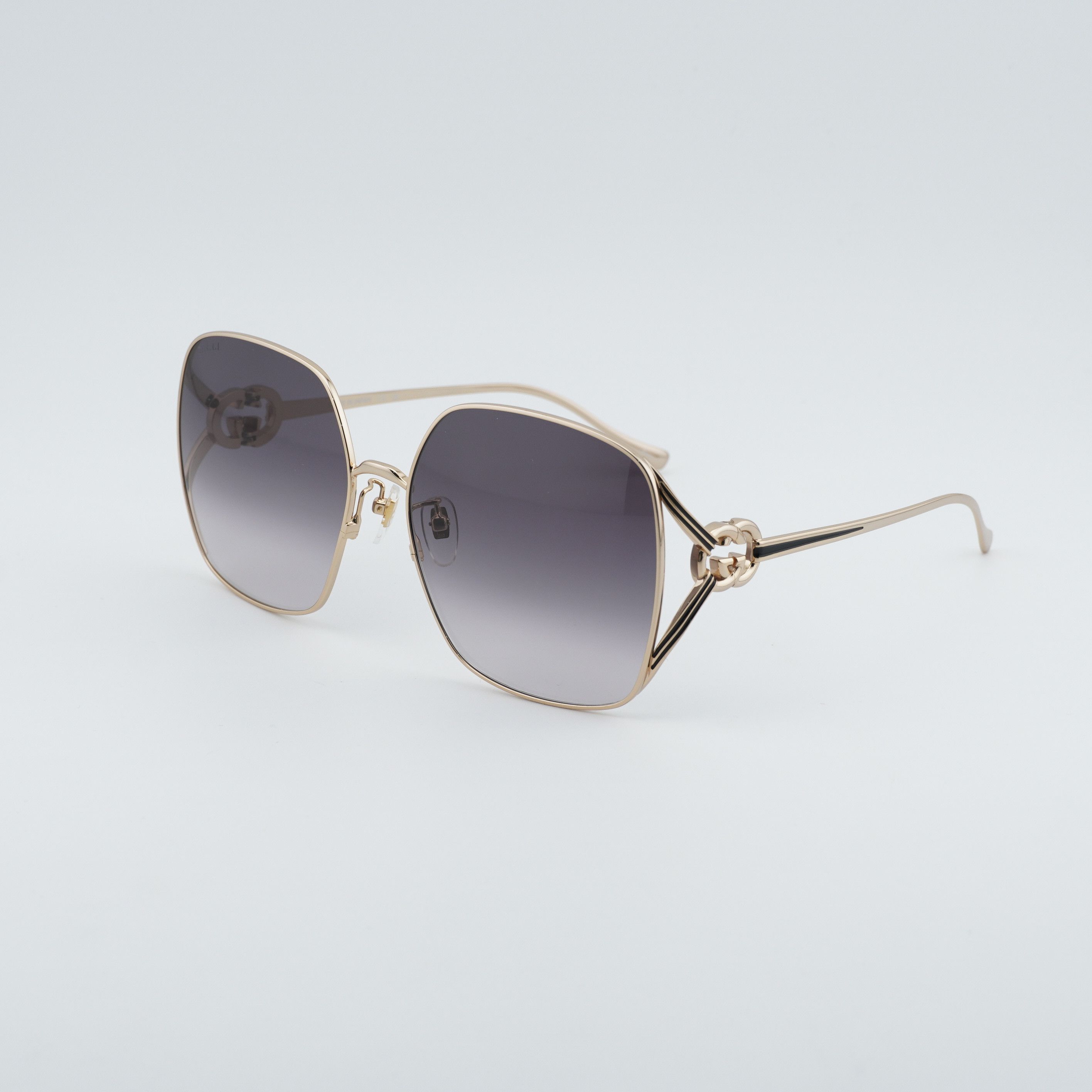 Gucci Gucci GG1323S 001 Sunglasses Gold Square Frame, Grey Lenses Size ONE SIZE - 1 Thumbnail