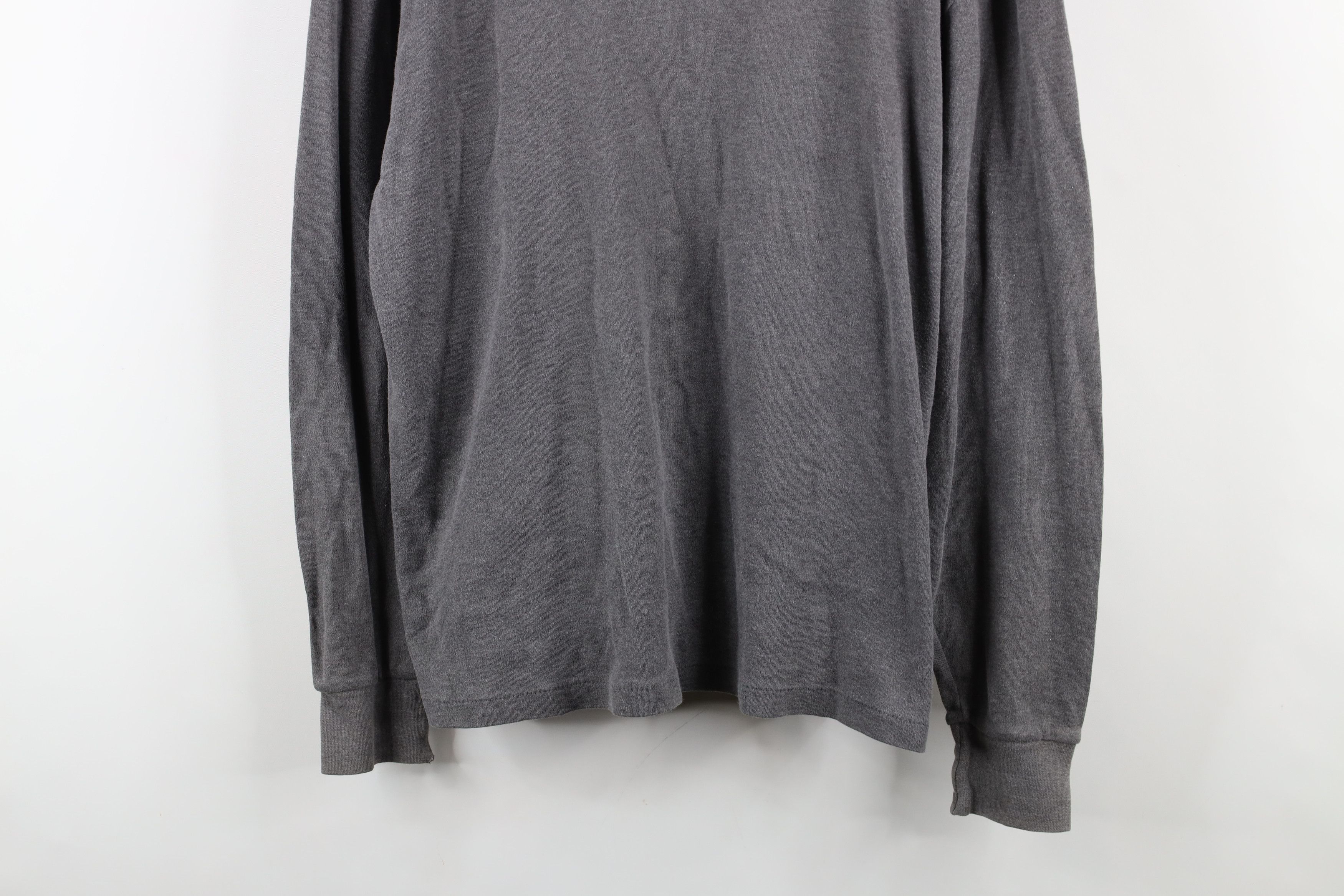 Vintage × Woolrich Woolen Mills Vintage 90s Woolrich Turtleneck T-Shirt Gray Cotton USA Size US L / EU 52-54 / 3 - 3 Thumbnail