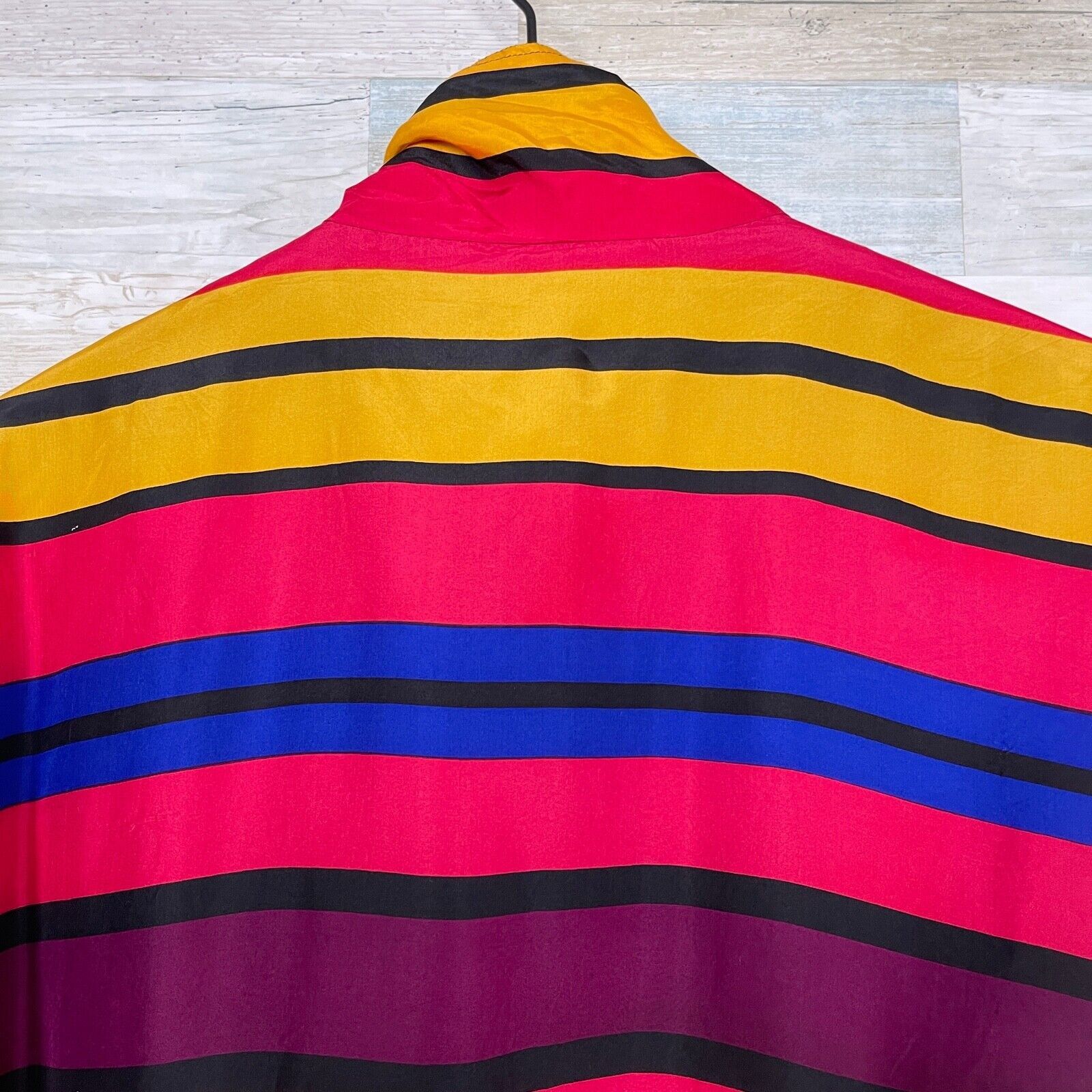 Vintage Fuda International Vintage Silk Bomber Jacket Stripe Women L Size L / US 10 / IT 46 - 4 Thumbnail