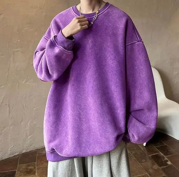 VIBE Washed american loose hip Hop Pullover Sweatshirt y2k Size US XL / EU 56 / 4 - 3 Thumbnail