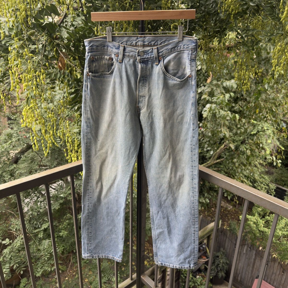 Levi's 90s Levi's 501 Faded Jeans ERD Grunge Chrome Distressed Size US 31 - 1 Thumbnail