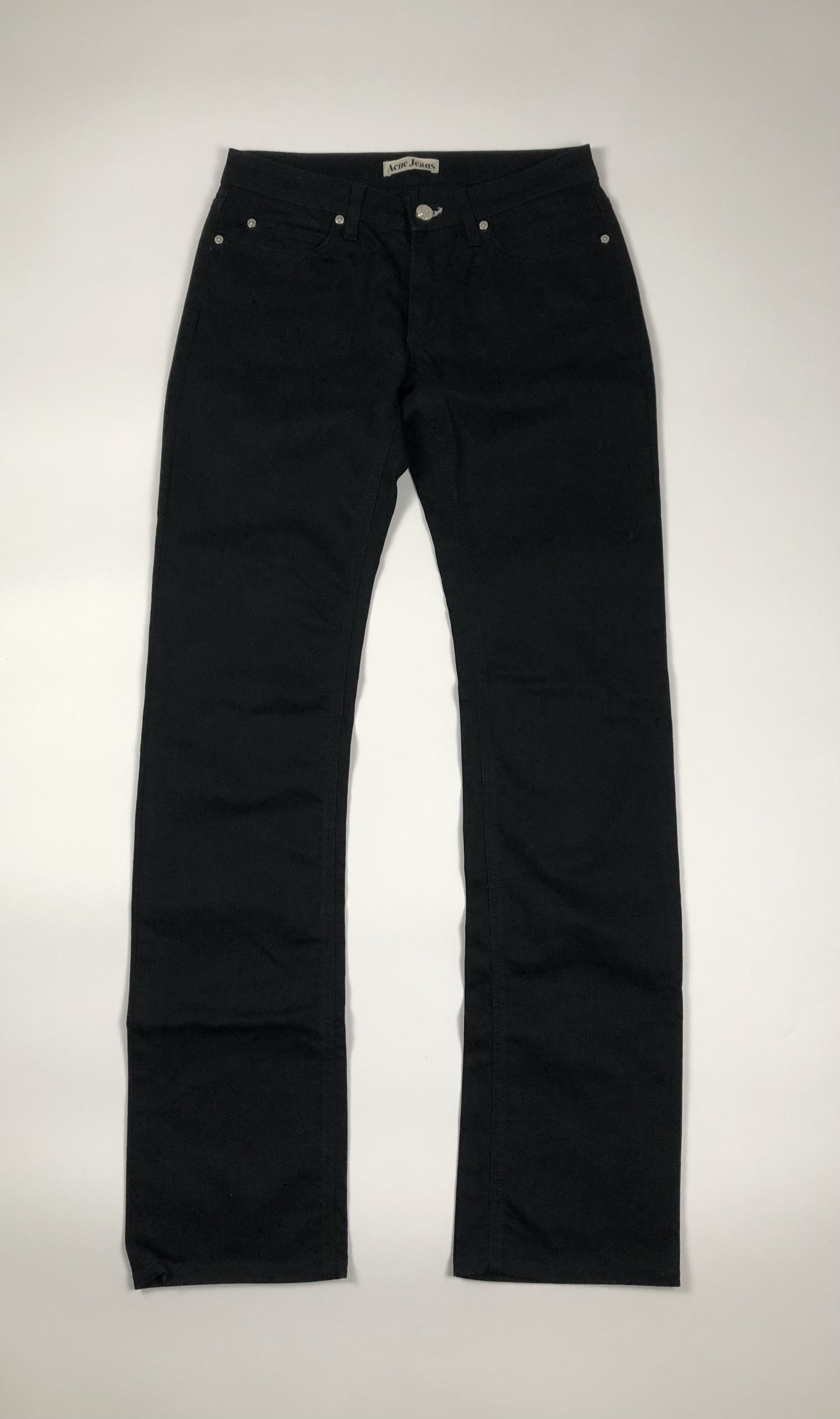 Acne Studios Acne Jeans Hep Black Stretch Stockholm Sweden Suede Size 29" - 4 Thumbnail
