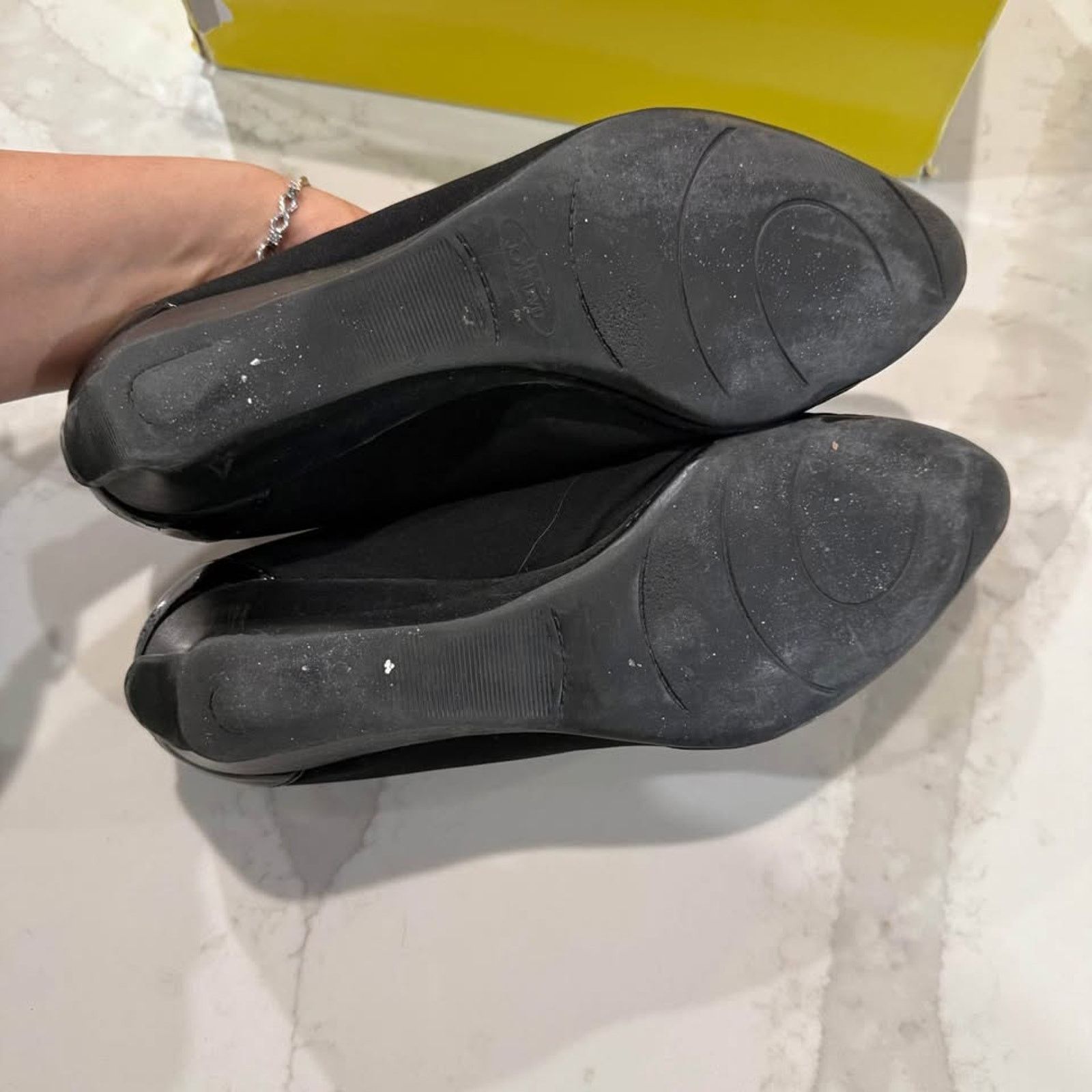 C1RCA Circa Joan & David Black Slip On Wedge Pumps Women’s 7.5M Size US 7.5 / IT 37.5 - 7 Thumbnail