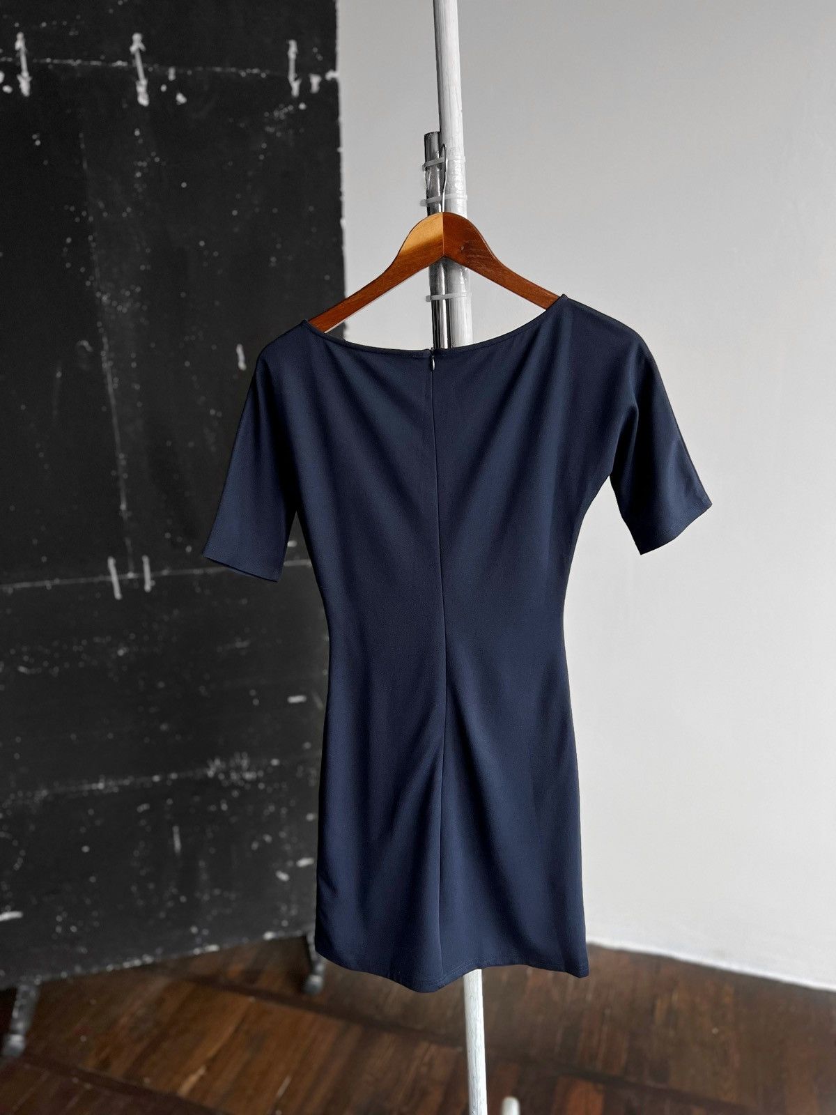 Max Mara × Weekend Max Mara Weekend Max Mara Womens Blue Jersey Boat Neck SS Dress Size S / US 4 / IT 40 - 3 Thumbnail