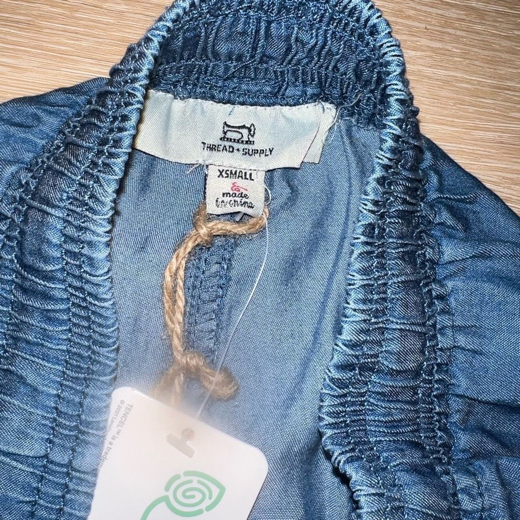 Other Thread & Supply Chambray Denim Joggers Tencel Sustainable Fabric Lightweight XS Size 25" / US 0 / IT 36 - 4 Thumbnail