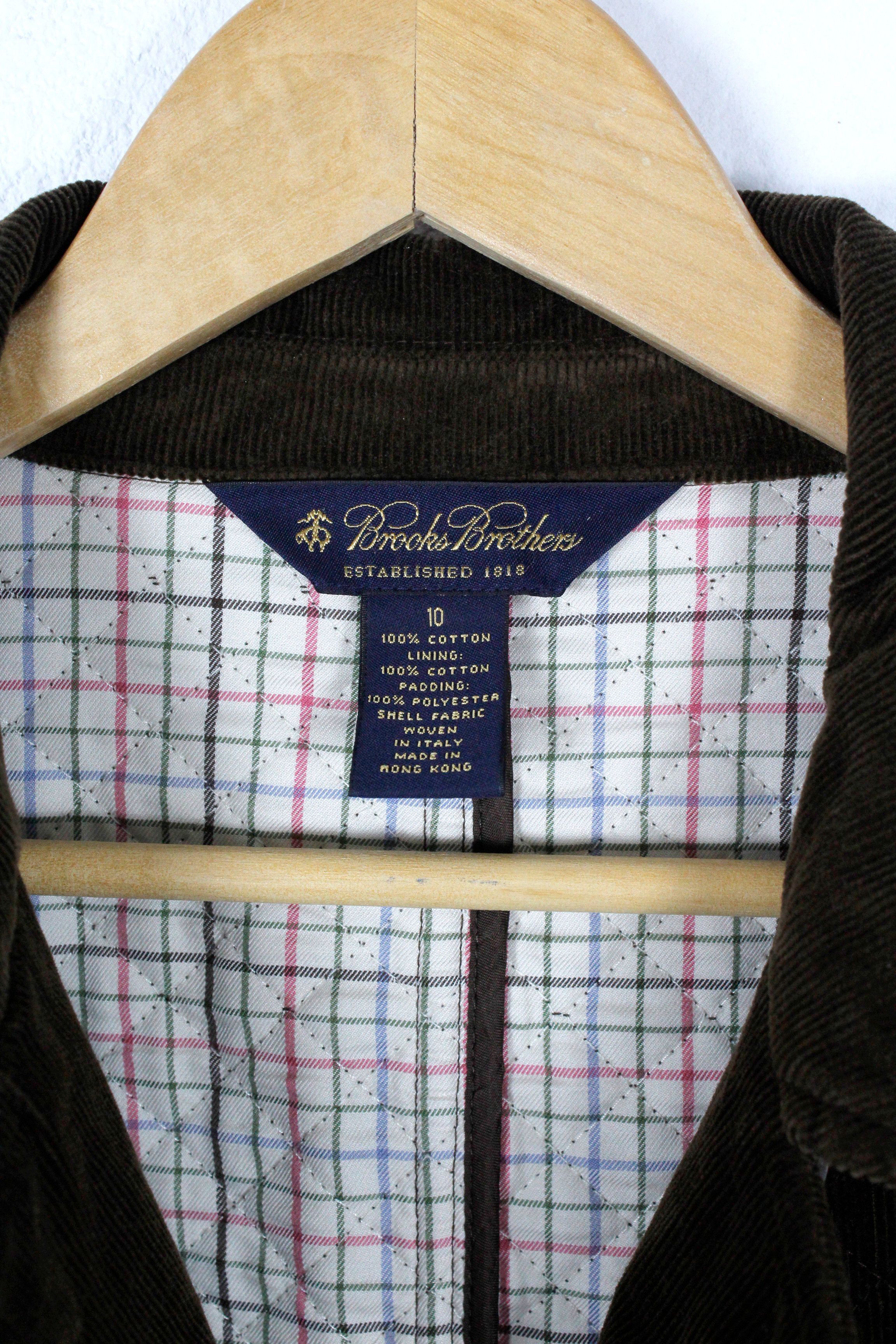 Brooks Brothers × Vintage Womens Brooks Brothers Brown Velvet Quilted Jacket Size L / US 10 / IT 46 - 4 Thumbnail