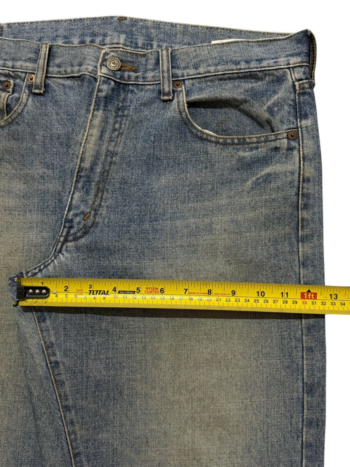 JNCO Vintage Y2K Japanese Brand Blue Mud Wash Faded Wide Leg Size US 34 / EU 50 - 13 Thumbnail