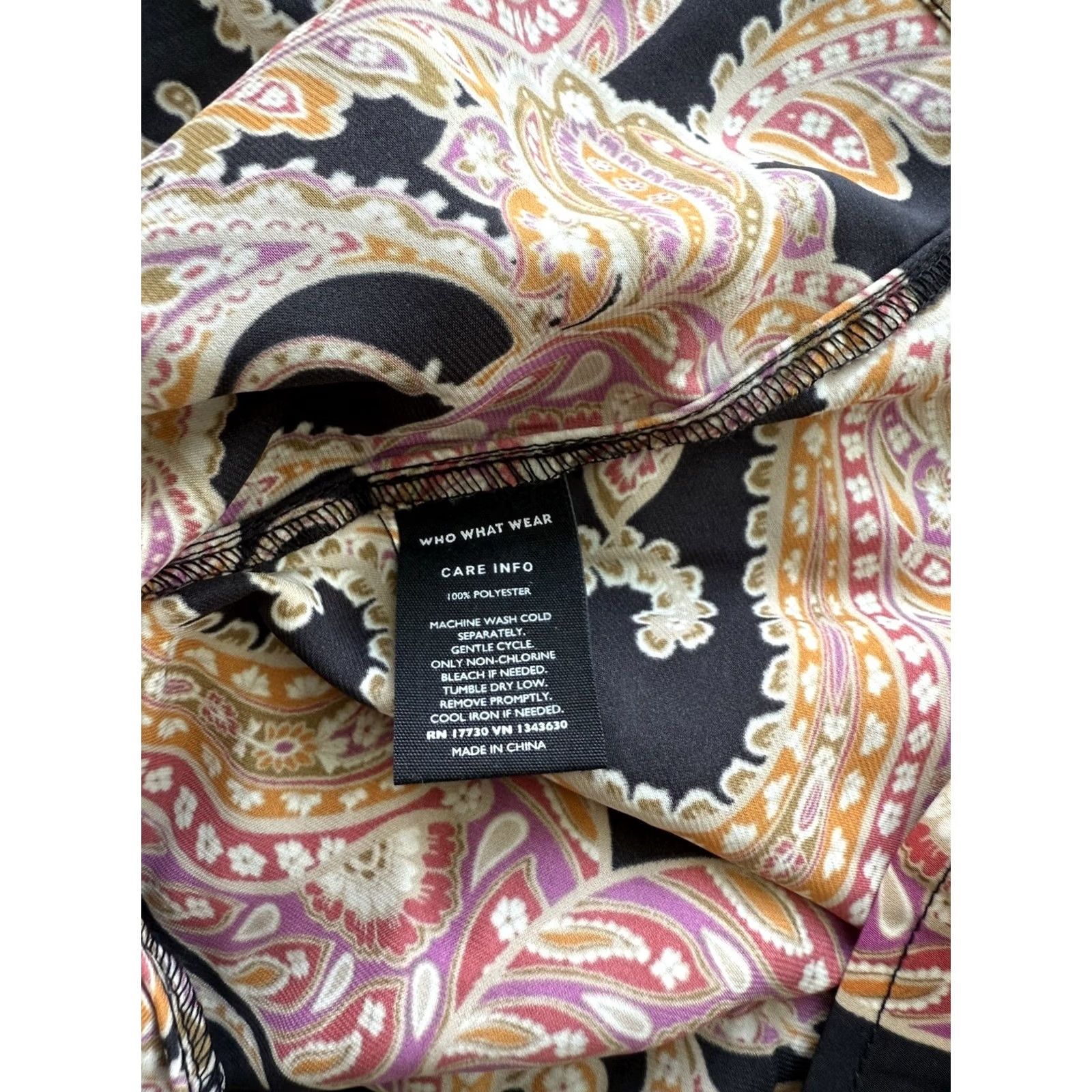 Pinko WHO WHAT WEAR Dress Womens S NWT Paisley Pink and Black Maxi Coquette Size S / US 4 / IT 40 - 4 Thumbnail
