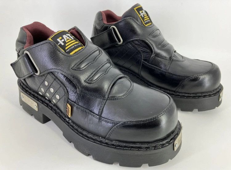 Vintage Genuine leather chunky platform shoes 90s 00s FAT Size US 10 / EU 43 - 3 Thumbnail