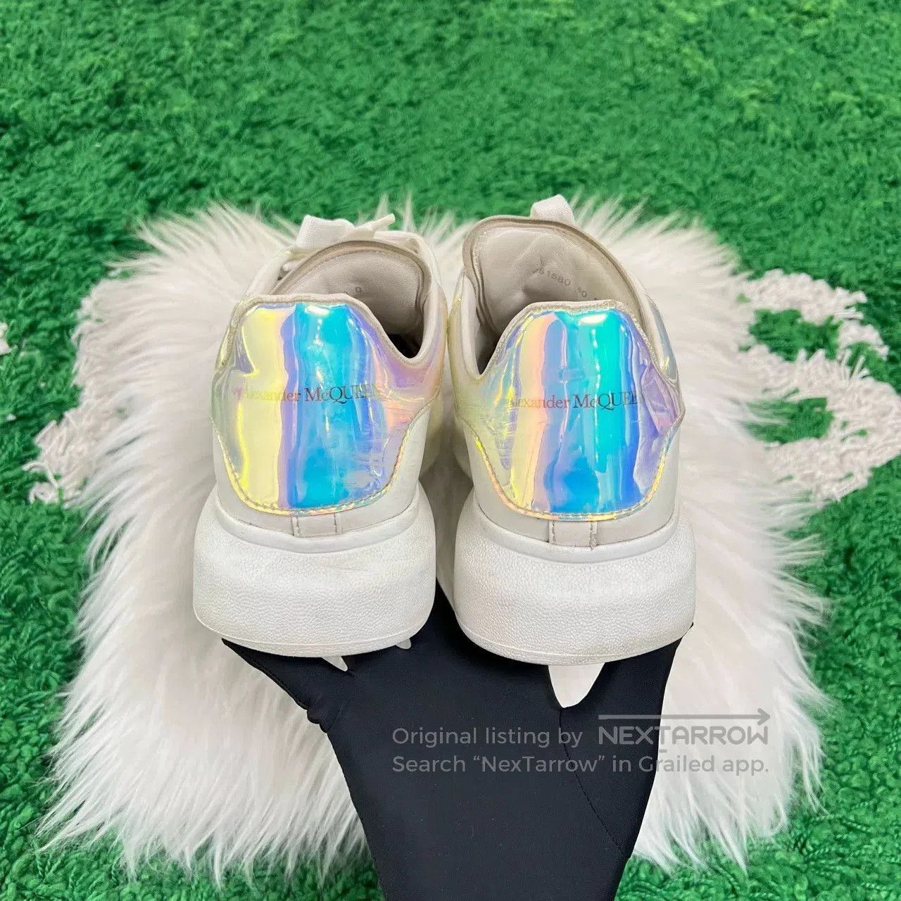 Alexander McQueen Alexander McQueen Laser Tail White Sneakers. Size US 7 / EU 40 - 5 Thumbnail