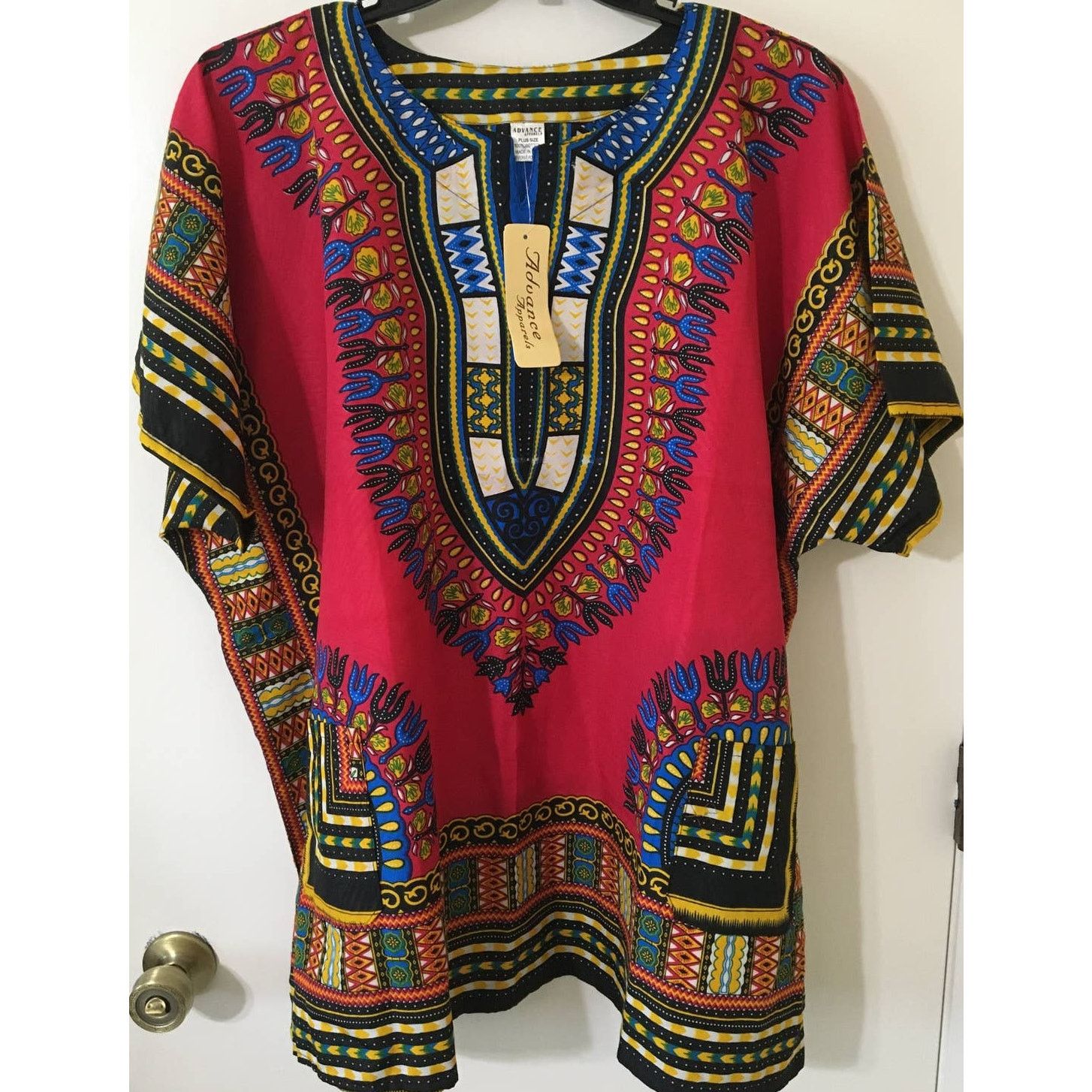 Other NWT Advance Apparels Plus Size 100% Cotton Dashiki Size XL / US 12-14 / IT 48-50 - 1 Thumbnail