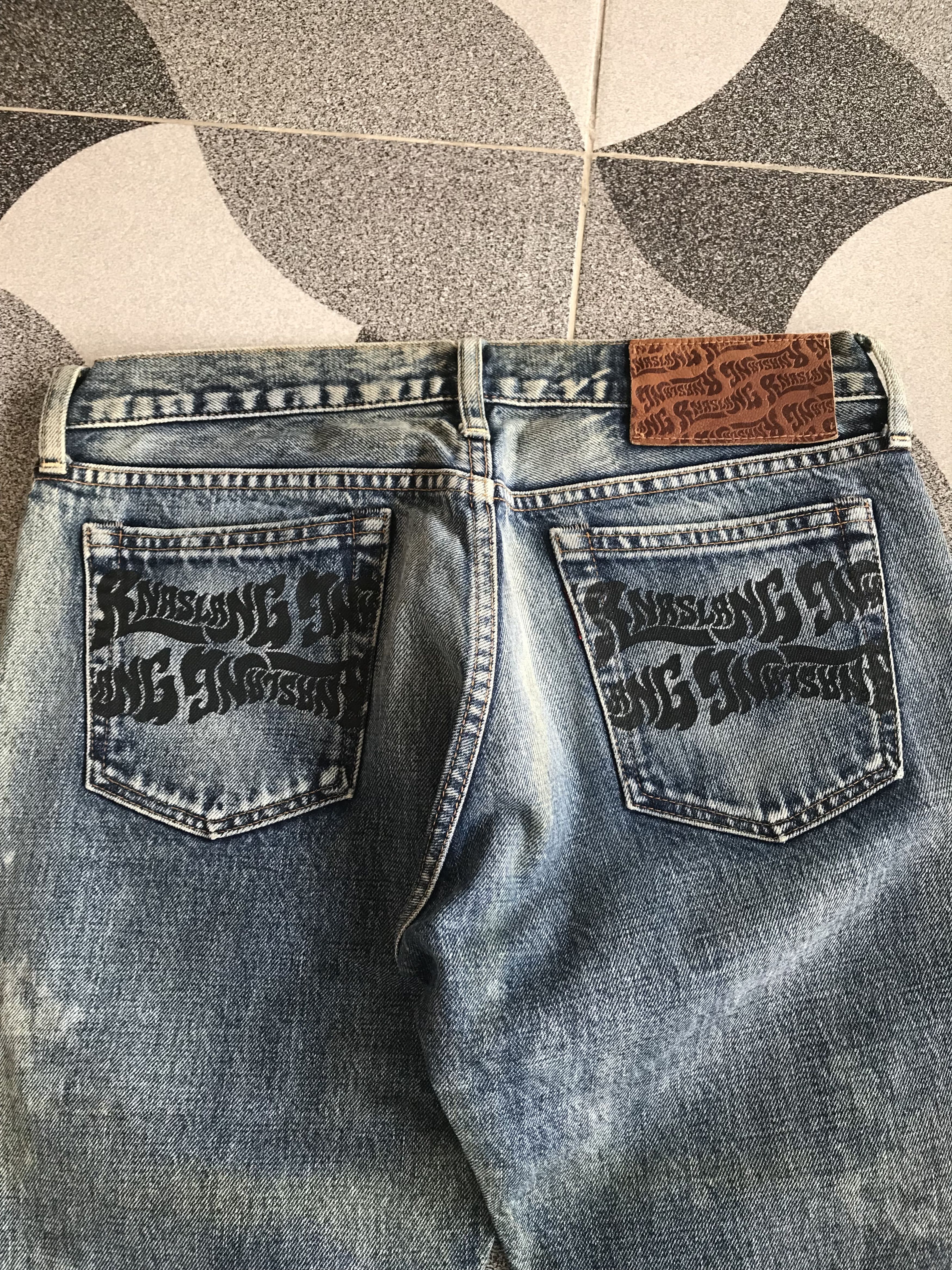 14th Addiction × Beauty Beast × Hysteric Glamour Y2K Japanese brand RNA SLANG distressed Patchwork Size US 31 - 5 Thumbnail