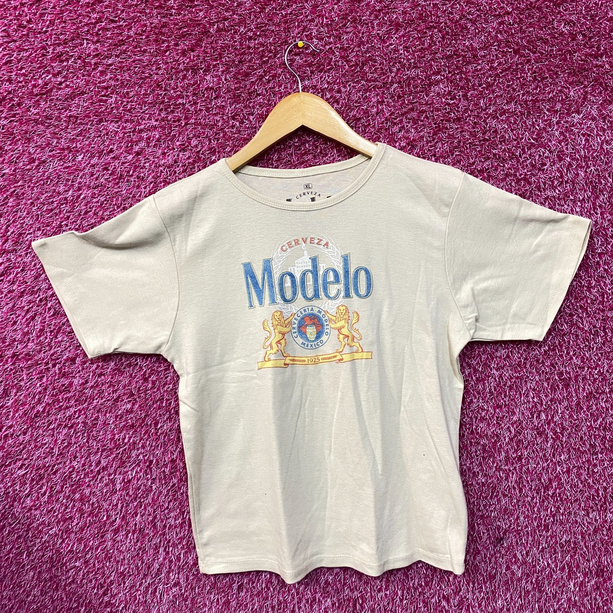 Other Modelo Cerveza Vintage Style Beige Crop Top XL Size XL / US 12-14 / IT 48-50 - 3 Thumbnail