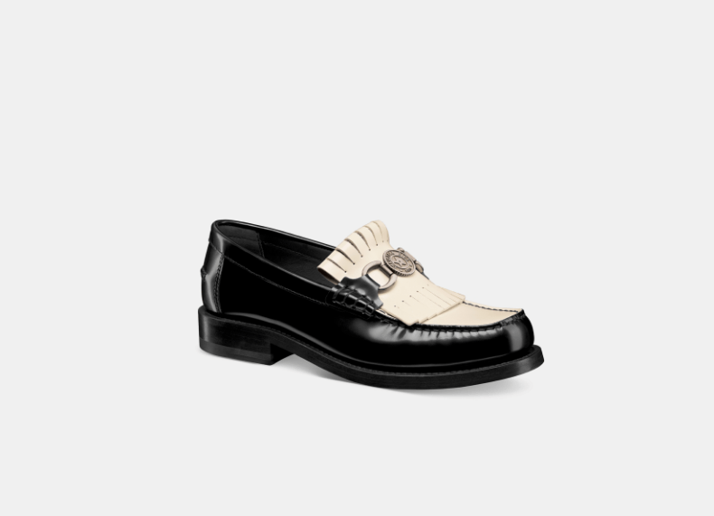 Dior o1w1db10426 KDB962 Emblem Loafers in Black/White Size US 12 / IT 42 - 2 Thumbnail