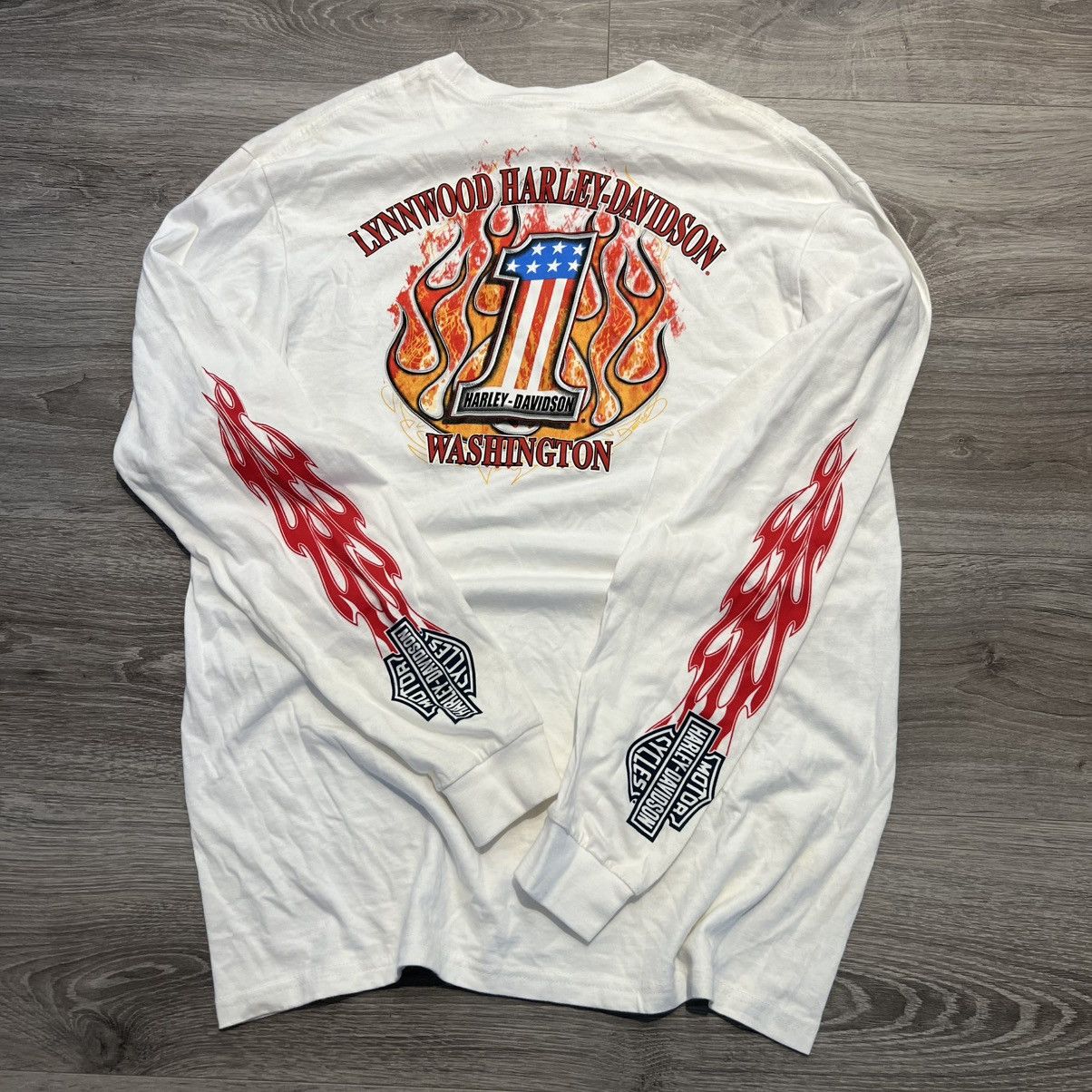 Vintage Harley Davidson flames shirt vintage y2k Size US L / EU 52-54 / 3 - 7 Thumbnail