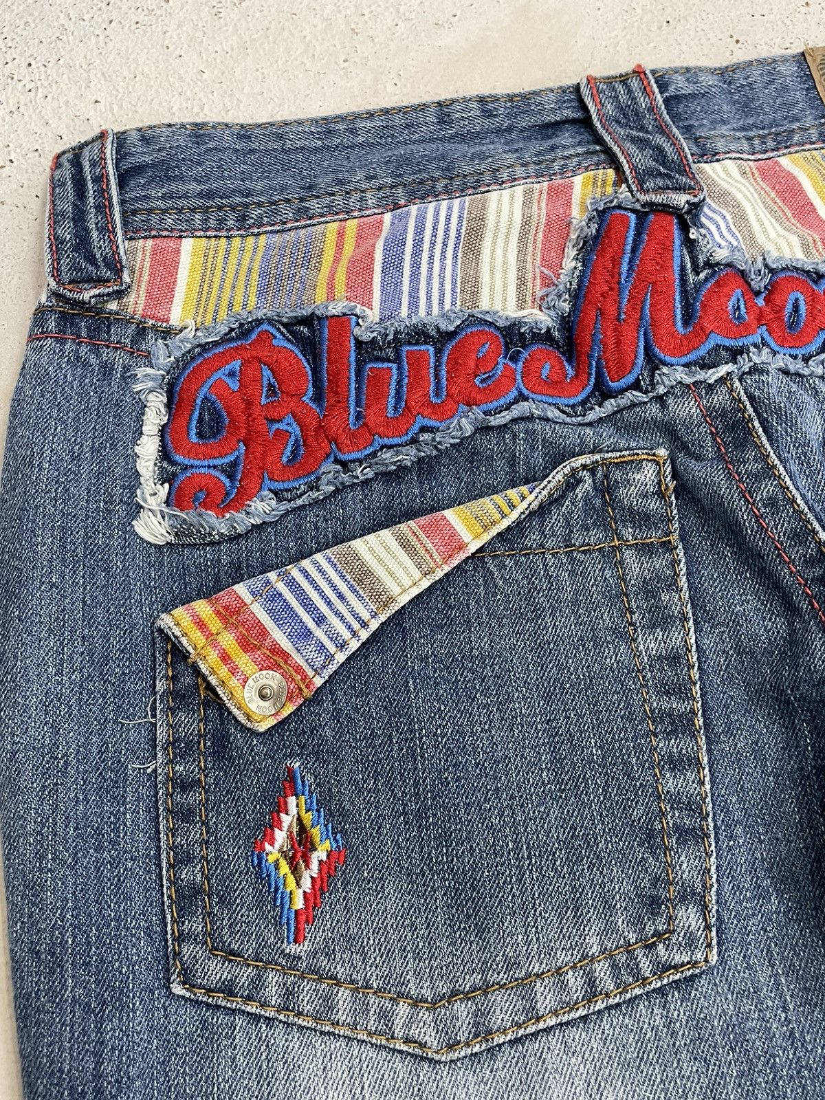 Hysteric Glamour Blue Moon Blue Embroidery Signature Design Surf Y2K Style Size US 28 / EU 44 - 14 Thumbnail