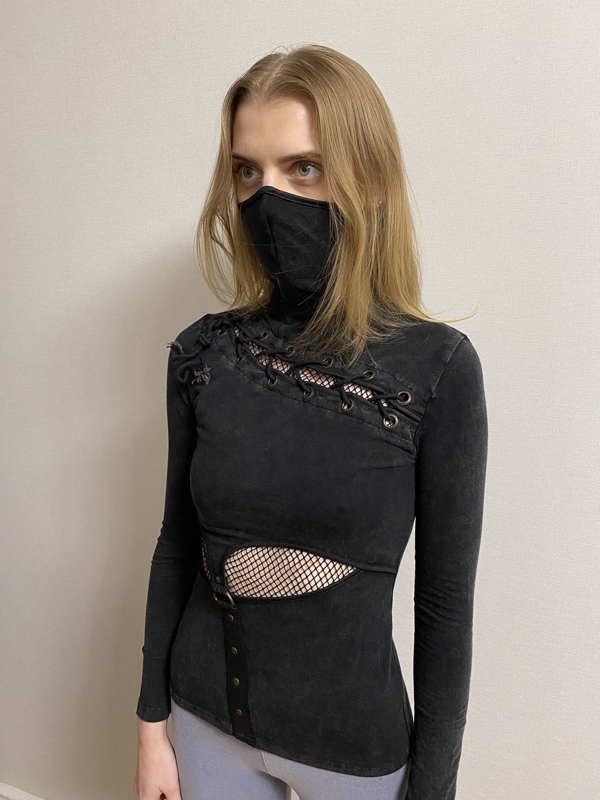 Japanese Brand Women’s Avant Garde Punk Rave Top Size XS-S Size XS / US 0-2 / IT 36-38 - 3 Thumbnail