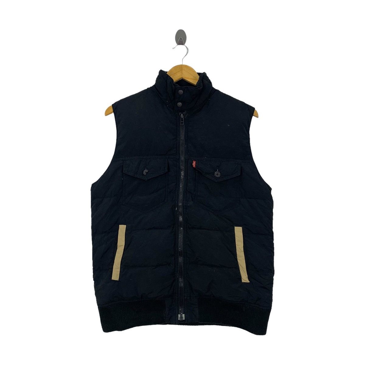image of Levis Strauss & Co Worker Workwear Designer Zipper Vest L in Black, Men's (Size Large)