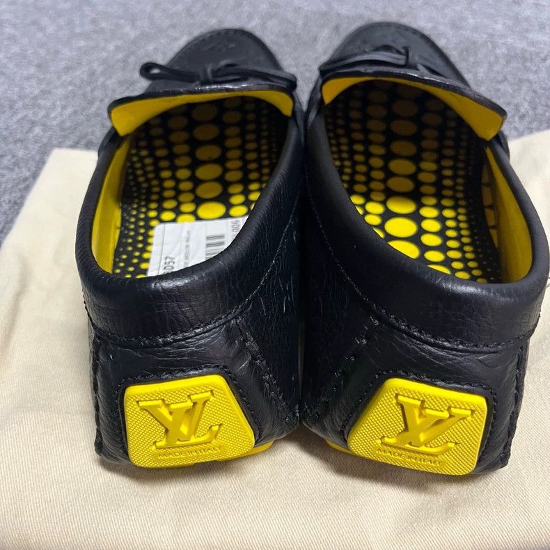 Louis Vuitton Louis Vuitton Black and yellow leather lace-up fashion moc Size US 6 / EU 39 - 3 Thumbnail
