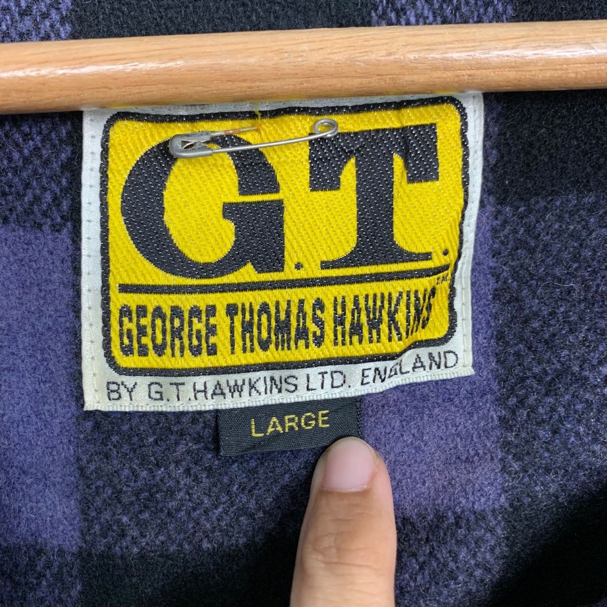 GEORGE THOMAS HAWKINS Purple Tartan Flannel Jacket 2672-C120