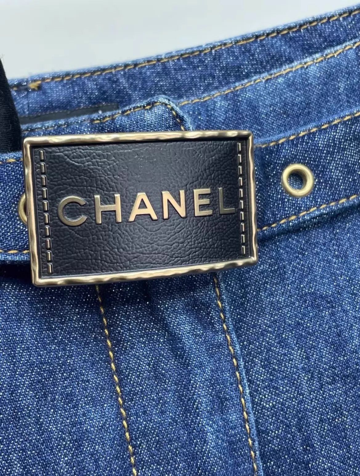Chanel Chanel 23S Belted Denim Wide-Leg Pants 38 98 New Size 27" / US 4 / IT 40 - 4 Thumbnail