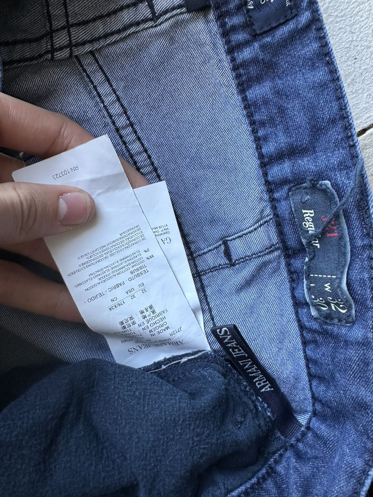 Giorgio Armani VNTG🚨90s Armani Jeans Denim blue Mens Pants Size US 32 / EU 48 - 5 Thumbnail