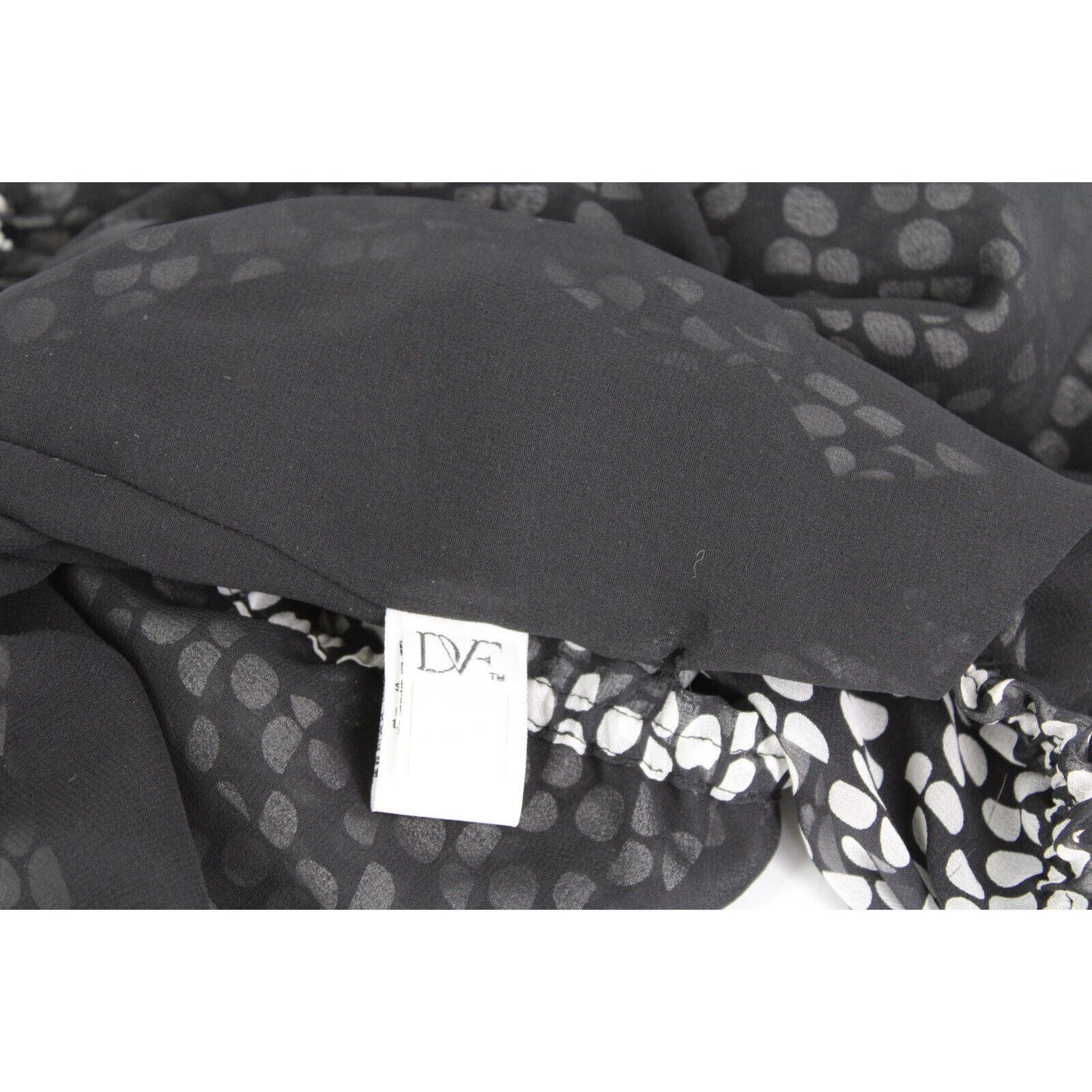 Diane von Furstenberg DIANE VON FURSTENBERG Polka Dot Printed Silk Blouse Top Sz M Size M / US 6-8 / IT 42-44 - 5 Thumbnail