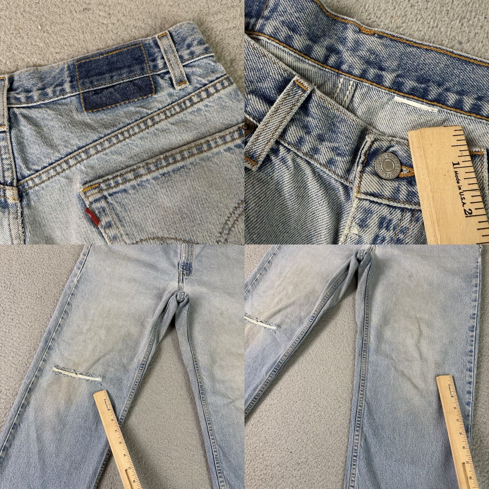 Levi's VINTAGE Levi's Jeans Mens 32x29 Relaxed Straight Denim Distressed 90s Vtg Jeans Size US 32 / EU 48 - 8 Thumbnail