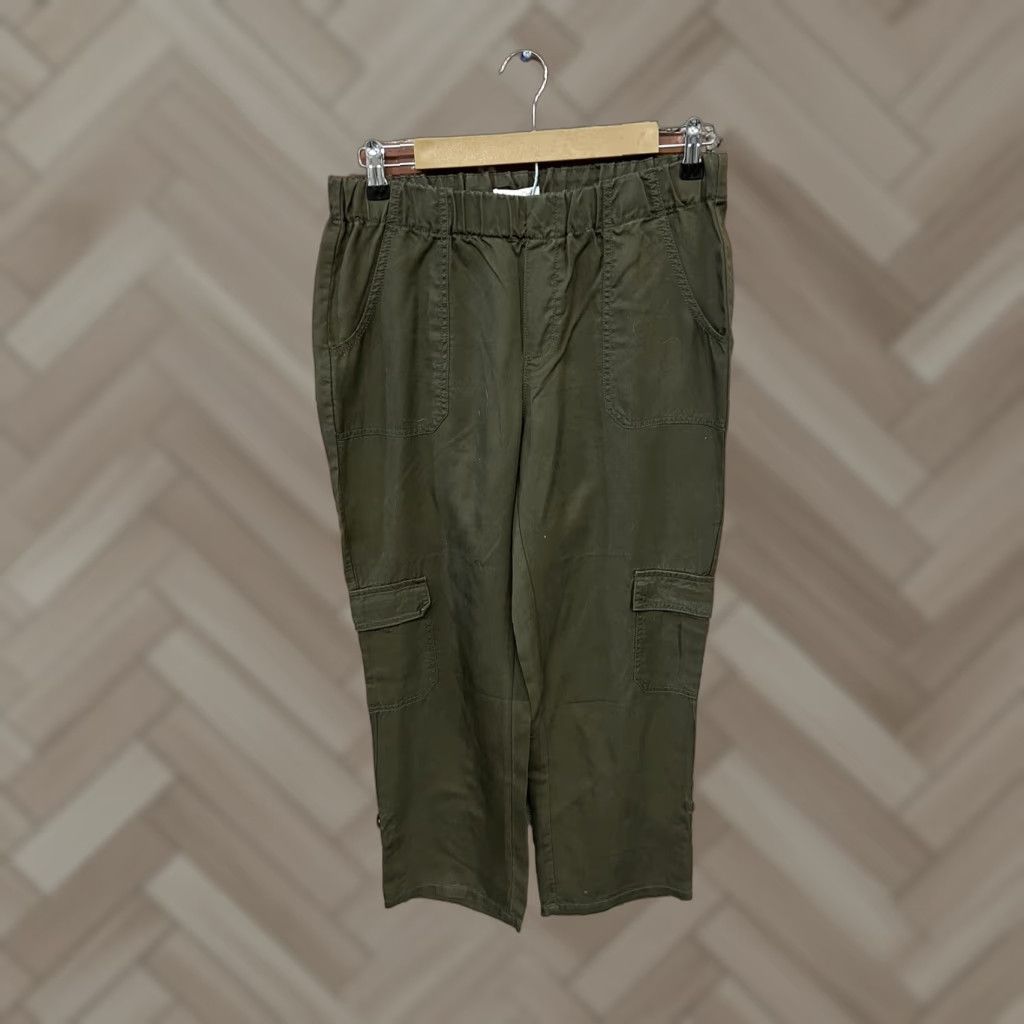 Coldwater Creek Coldwater Creek Pants Women XS Green Wide-Leg Tencel Natural Fit Travel Pull On Drawstring Size 26" / US 2 / IT 38 - 1 Thumbnail