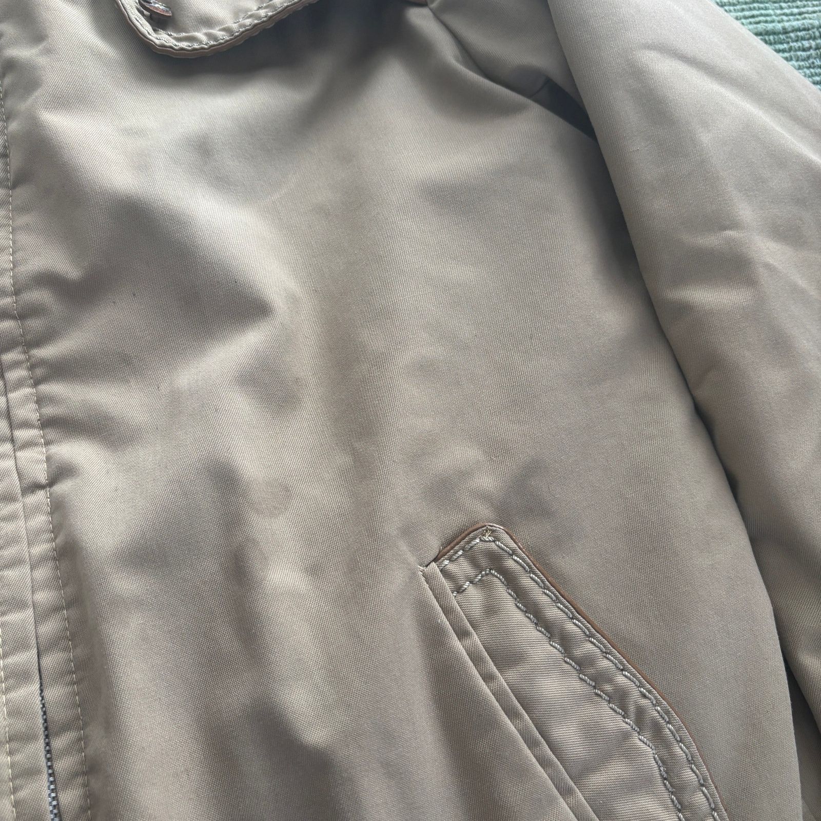 Vintage 1950s 60s Tan Faux Fur Lined Spring Jacket USA Size L/XL Size US L / EU 52-54 / 3 - 5 Thumbnail
