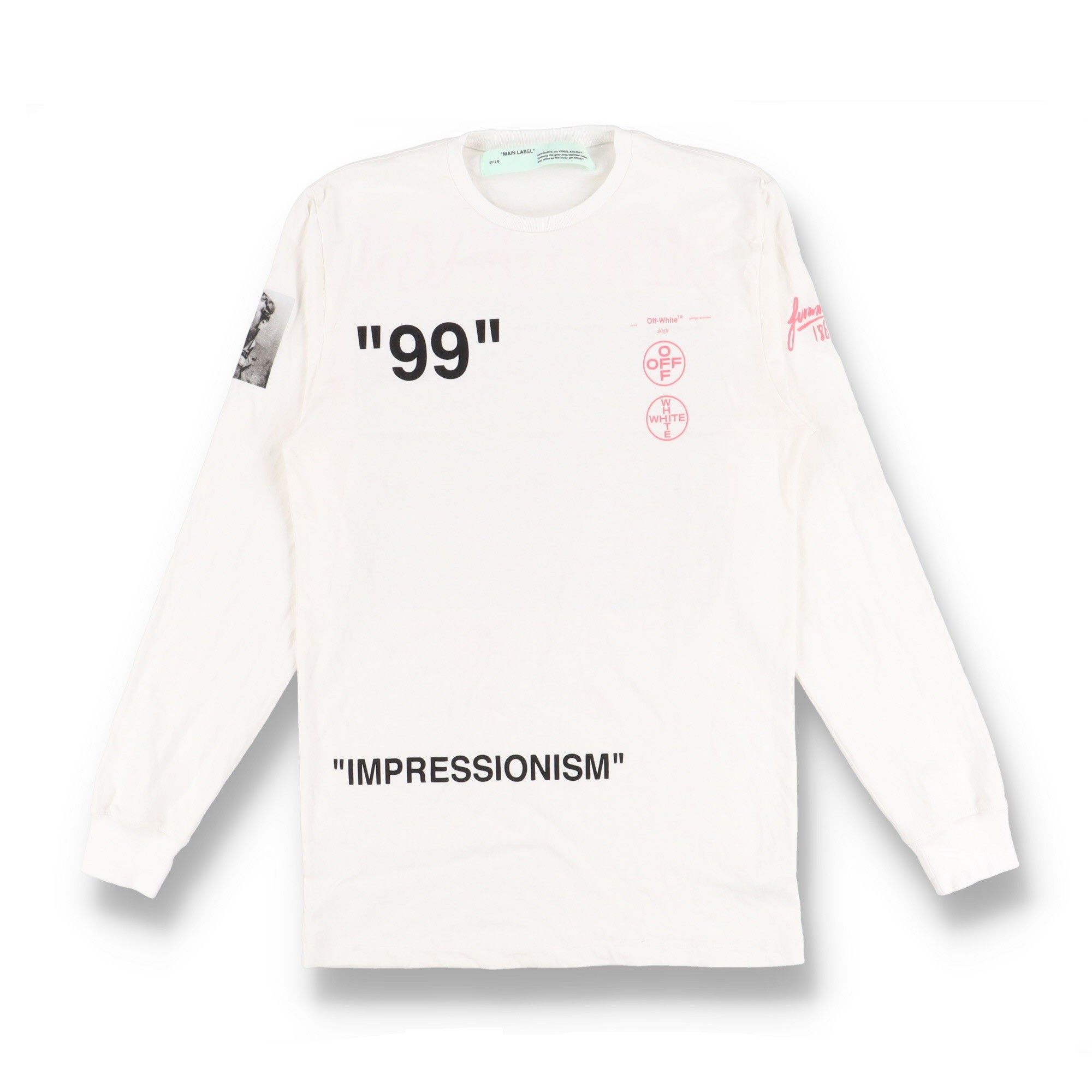 Off-White Cream Impressionism Boat Painting Logo LS T-Shirt Size US M / EU 48-50 / 2 - 5 Thumbnail