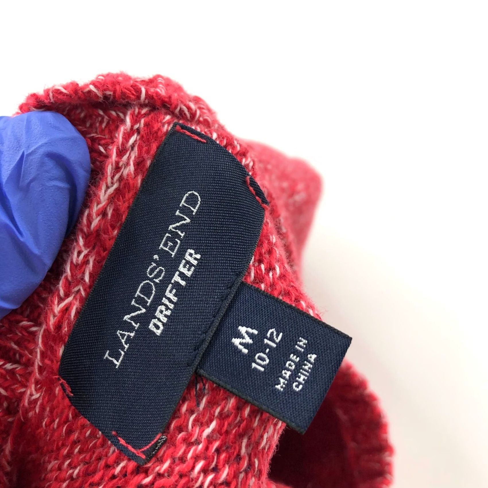 Lands' End VINTAGE Lands End Drifter Medium Cable Knit Fisherman Women's Pullover Sweater Red MINT Size M / US 6-8 / IT 42-44 - 7 Thumbnail