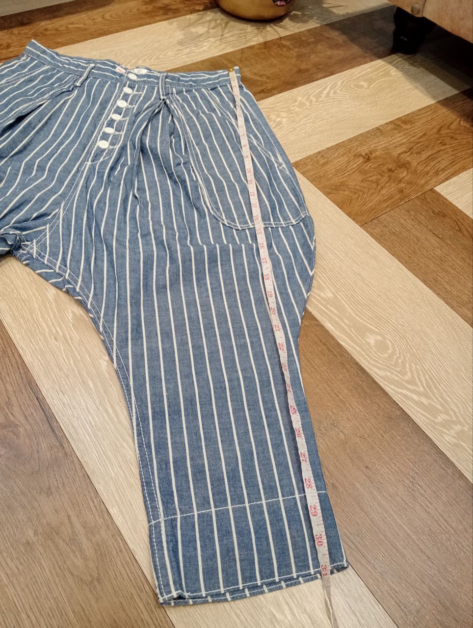 Ne-Net VINTAGE NE-NET ISSEY MIYAKE STRIPED CROPPED PANTS Size US 30 / EU 46 - 11 Thumbnail