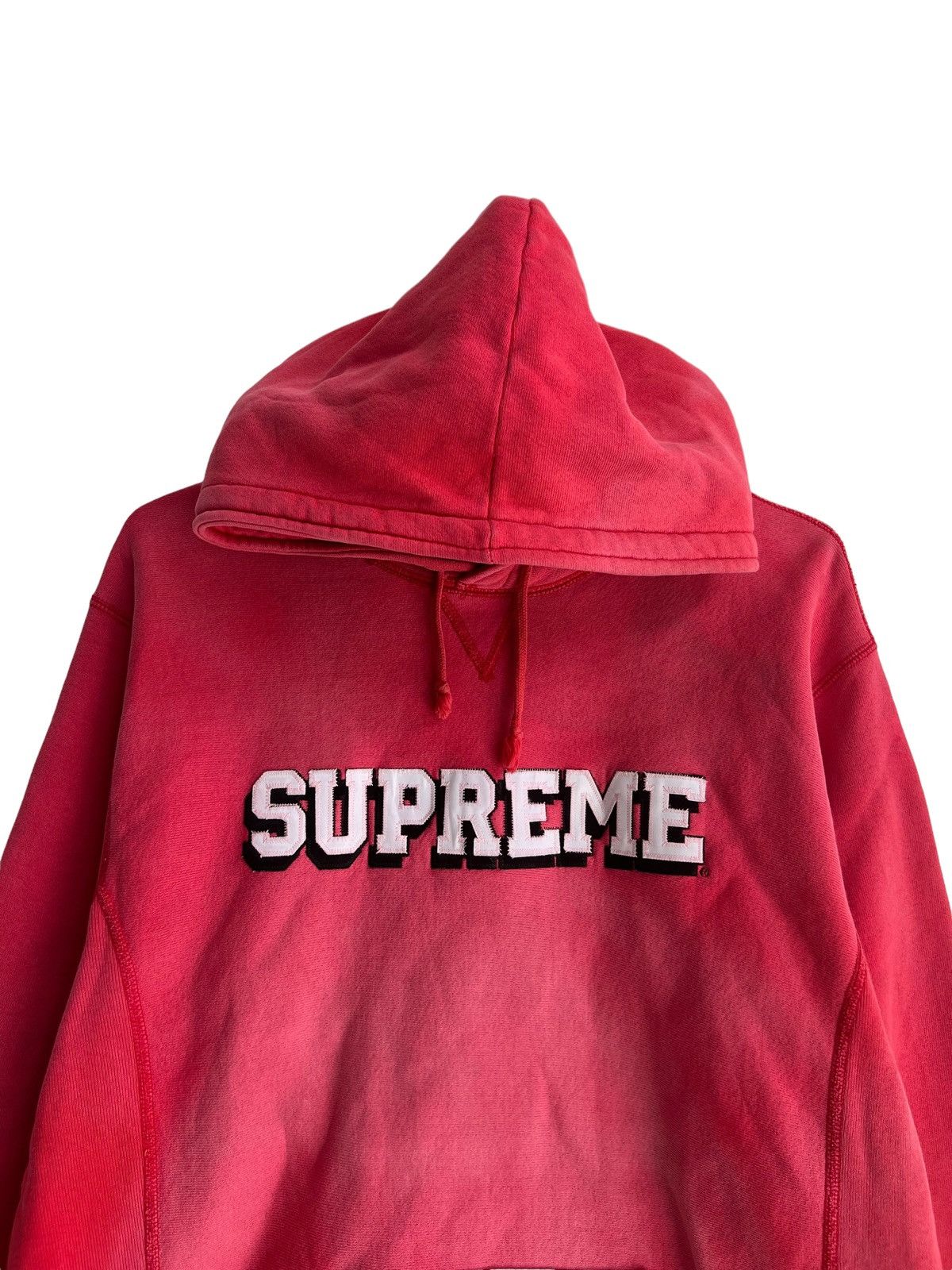 Supreme AW1997 Supreme Reverse Weave Distressed Hoodie Sweater Size US L / EU 52-54 / 3 - 4 Thumbnail