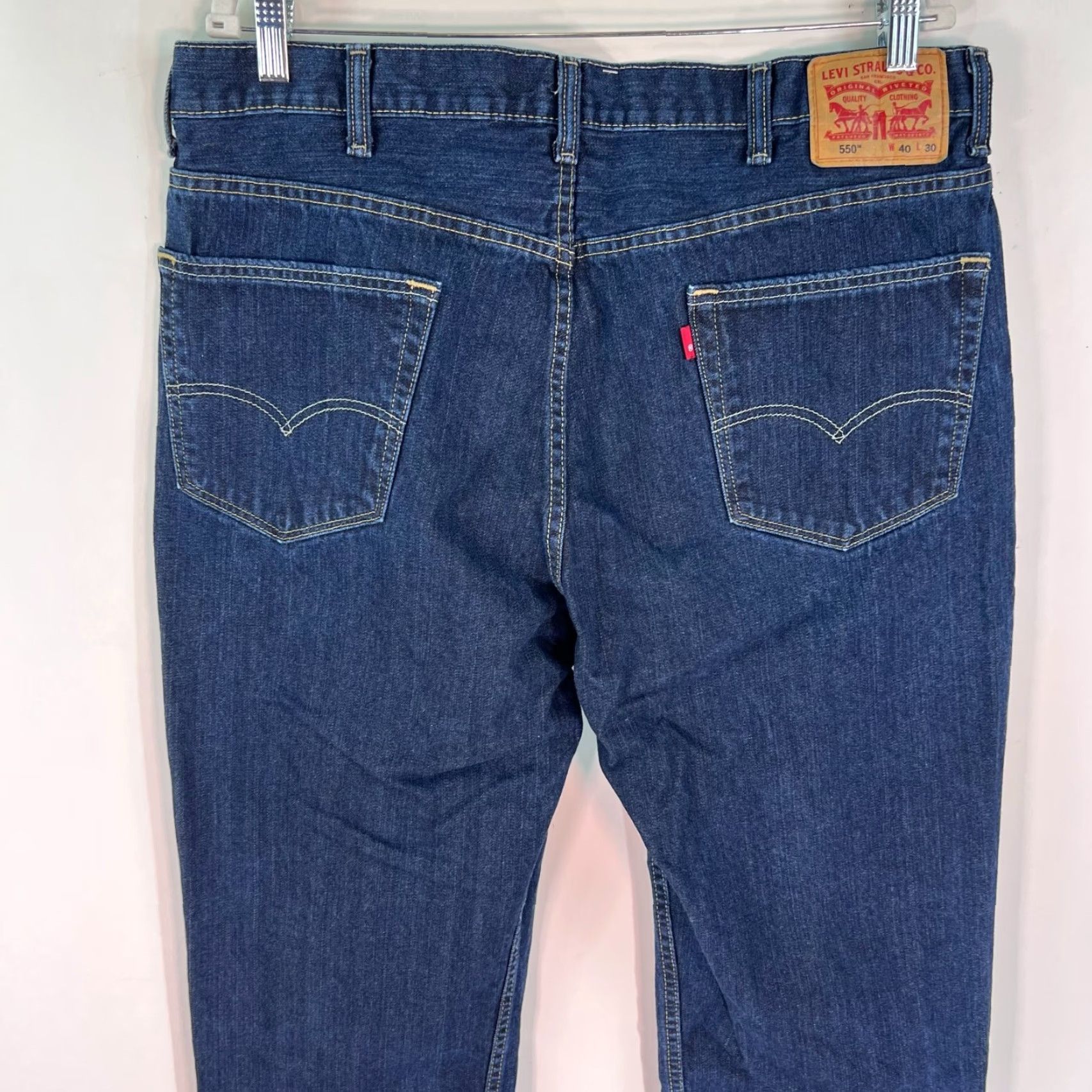 Levi's Levi's Jeans 550 Relaxed Straight Blue 40 Mens Regular 40x29 Denim Workwear 5-Pocket USA 80s 90s Jeans Mens Size US 40 / EU 56 - 6 Thumbnail