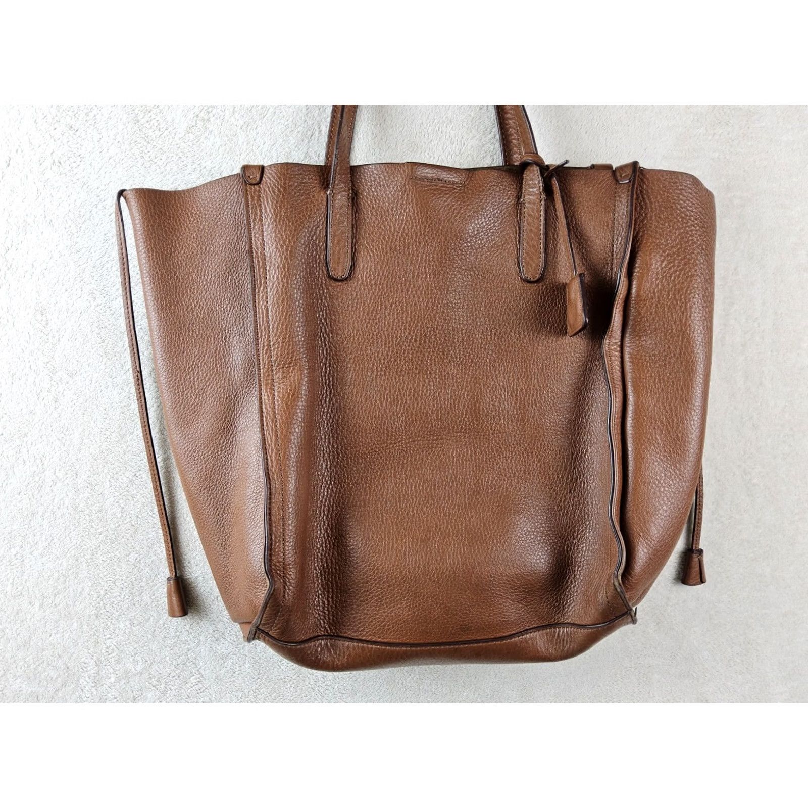 J.Crew J.CREW Large Pebbled Leather Tote Shoulder Handbag Purse Women Size ONE SIZE - 2 Thumbnail