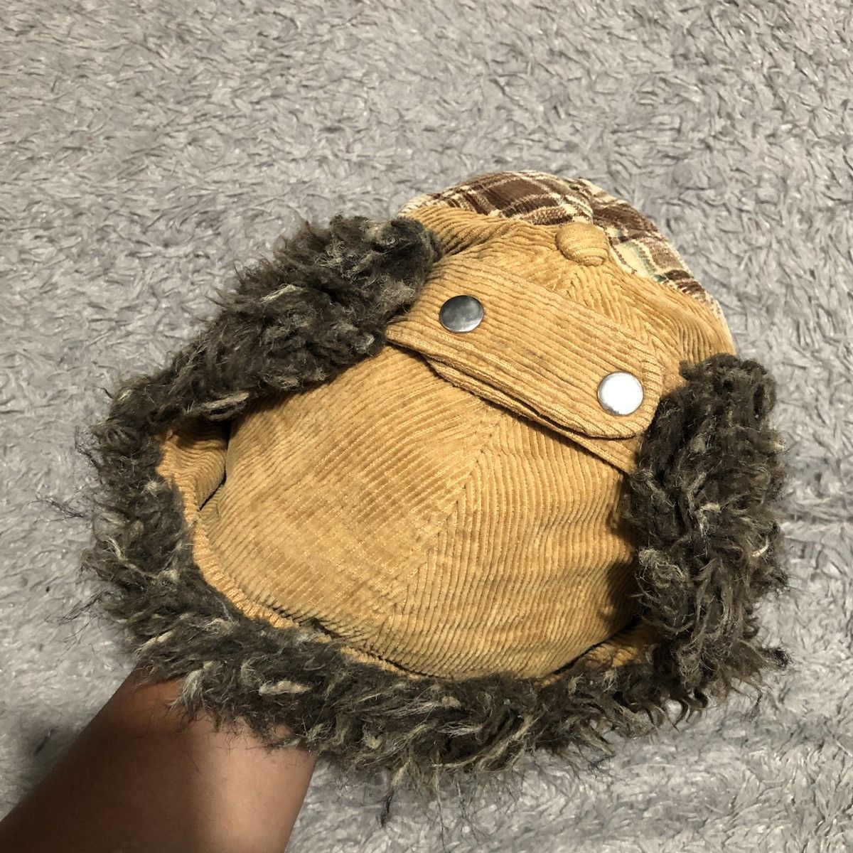 Vintage × Von Dutch 🔥last price🔥 VON DUTCH FAUX FUR CORDUROY CAP Size ONE SIZE - 7 Thumbnail