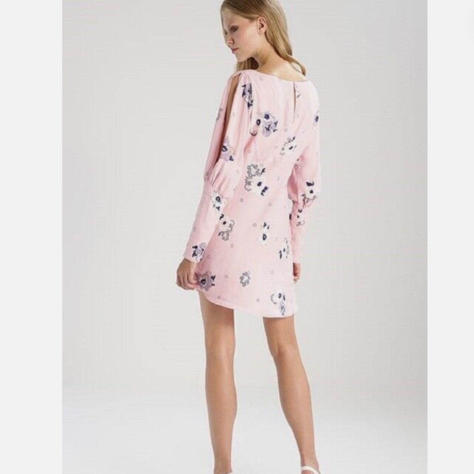 Free People NWT Free People Sunshadows Split Sleeve Mini Dress - Size 4 Size S / US 4 / IT 40 - 2 Thumbnail