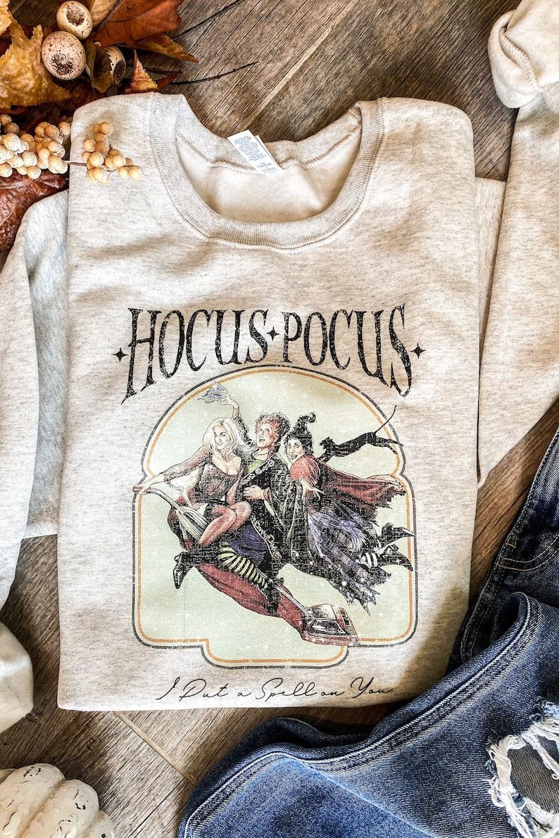 Designer Retro Hocus Pocus Sweatshirt Size M / US 6-8 / IT 42-44 - 1 Thumbnail