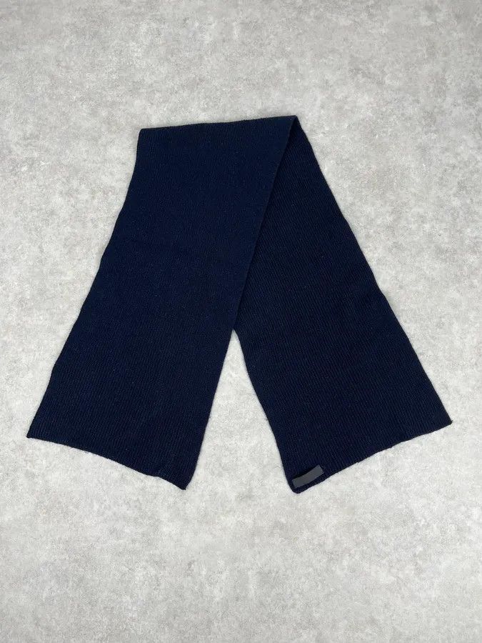 Prada 2000s Prada Navy Wool Minimalist Scarf Size ONE SIZE - 3 Thumbnail