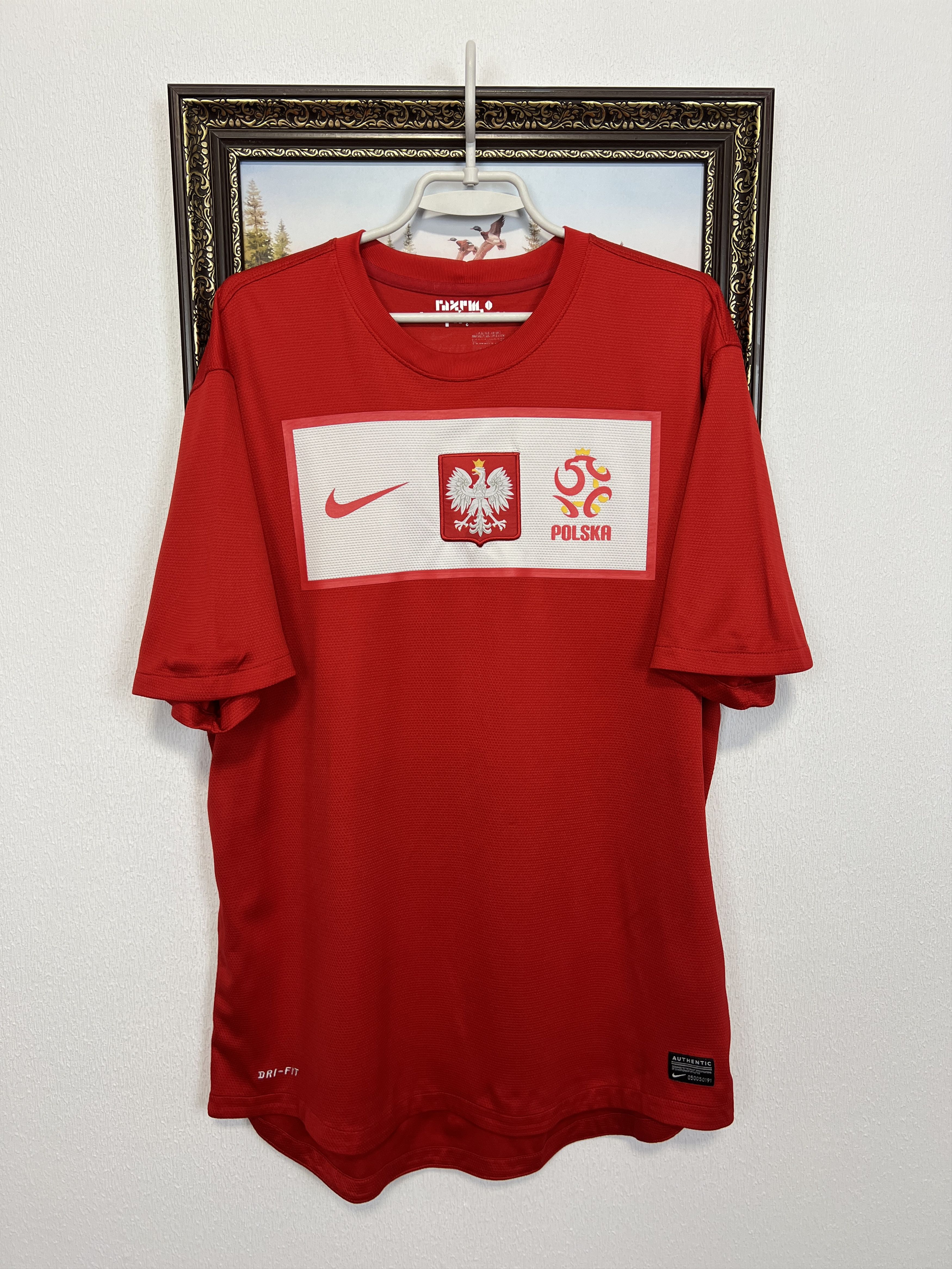 Nike Poland Away football shirt 2012 Soccer Jersey Trikot Rare Size US XL / EU 56 / 4 - 1 Thumbnail