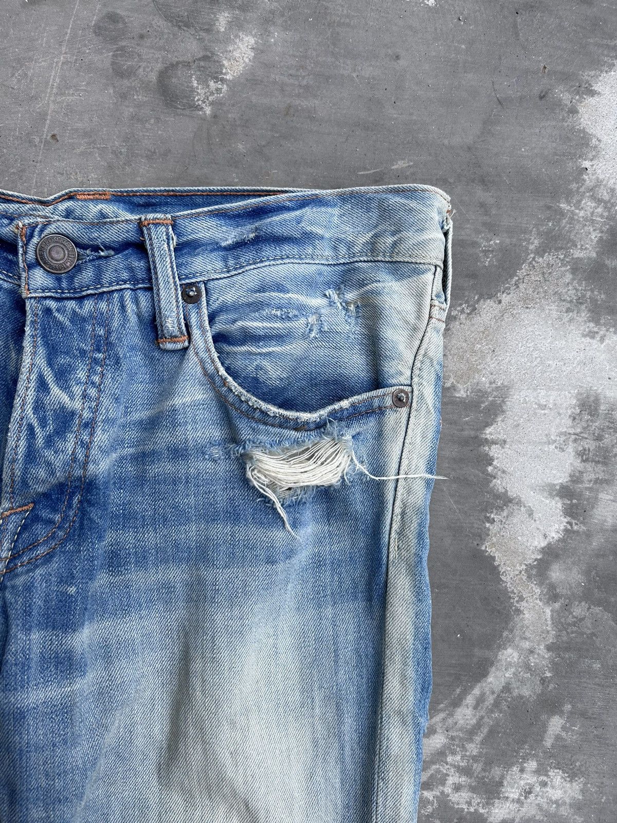 Abercrombie & Fitch × Vintage Abercrombie & Fitch Distressed Denim Size US 33 - 8 Thumbnail