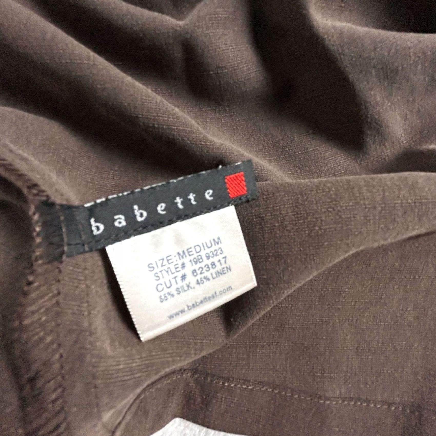 Vintage Babette Blazer Jacket Womens Brown Silk Linen Medium Pockets Lightweight USA Size M / US 6-8 / IT 42-44 - 3 Thumbnail